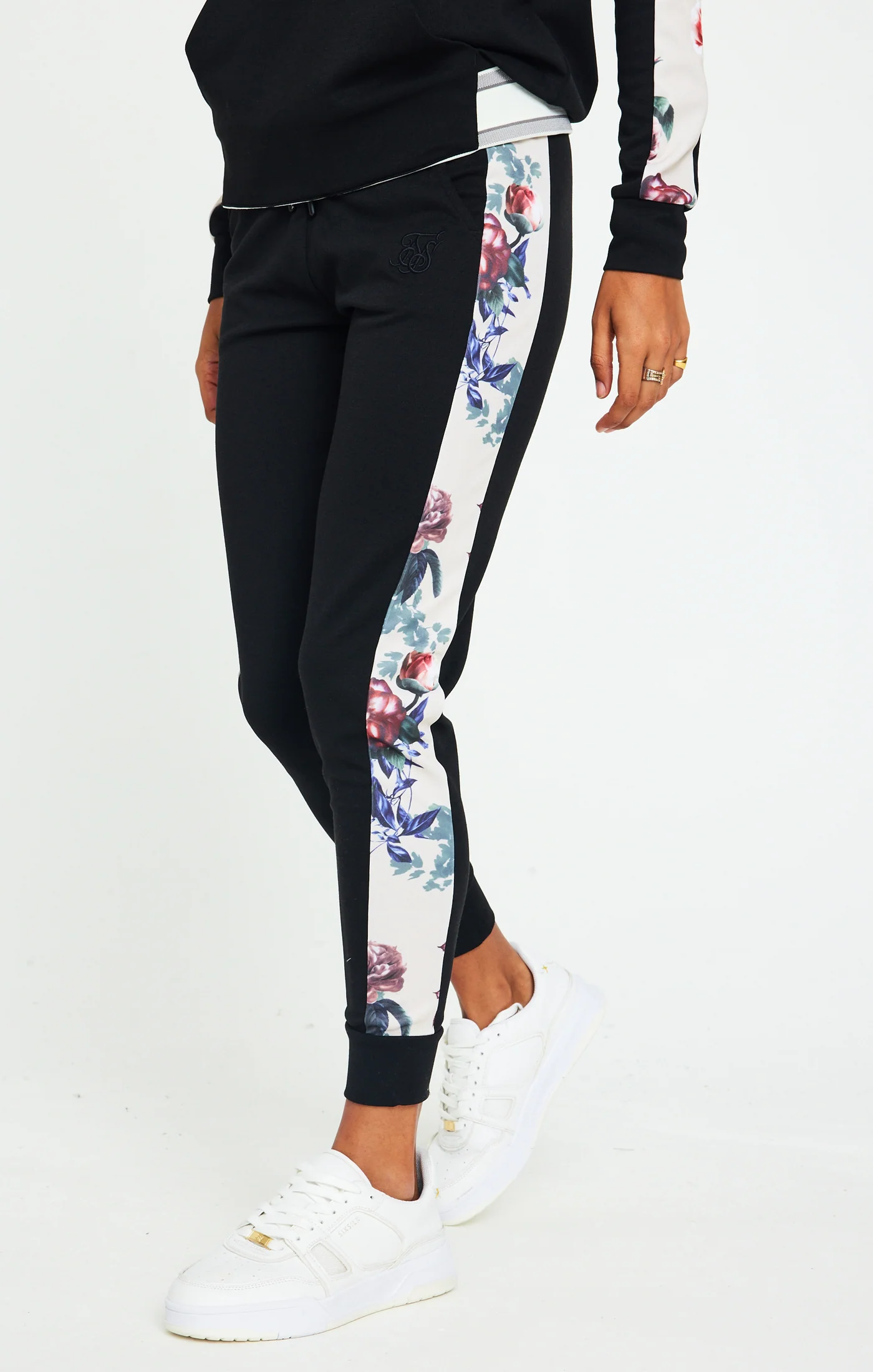 SikSilk Botanical Florals Pants - Black