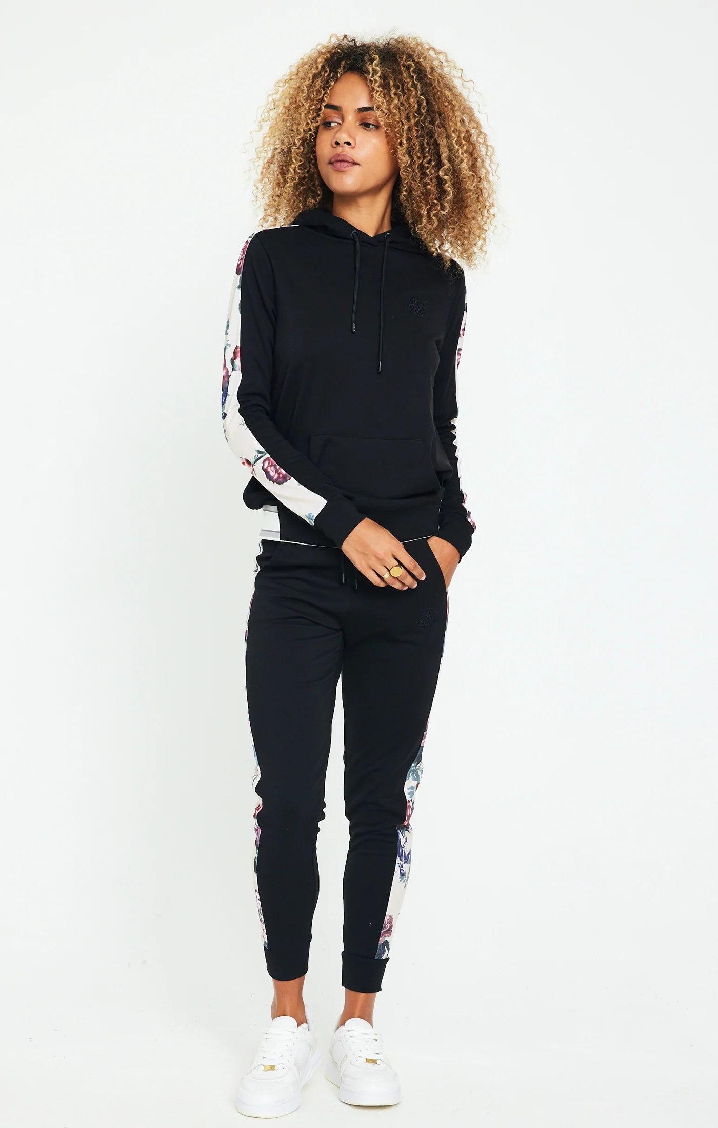 SikSilk Botanical Florals Pants - Black - Image 4
