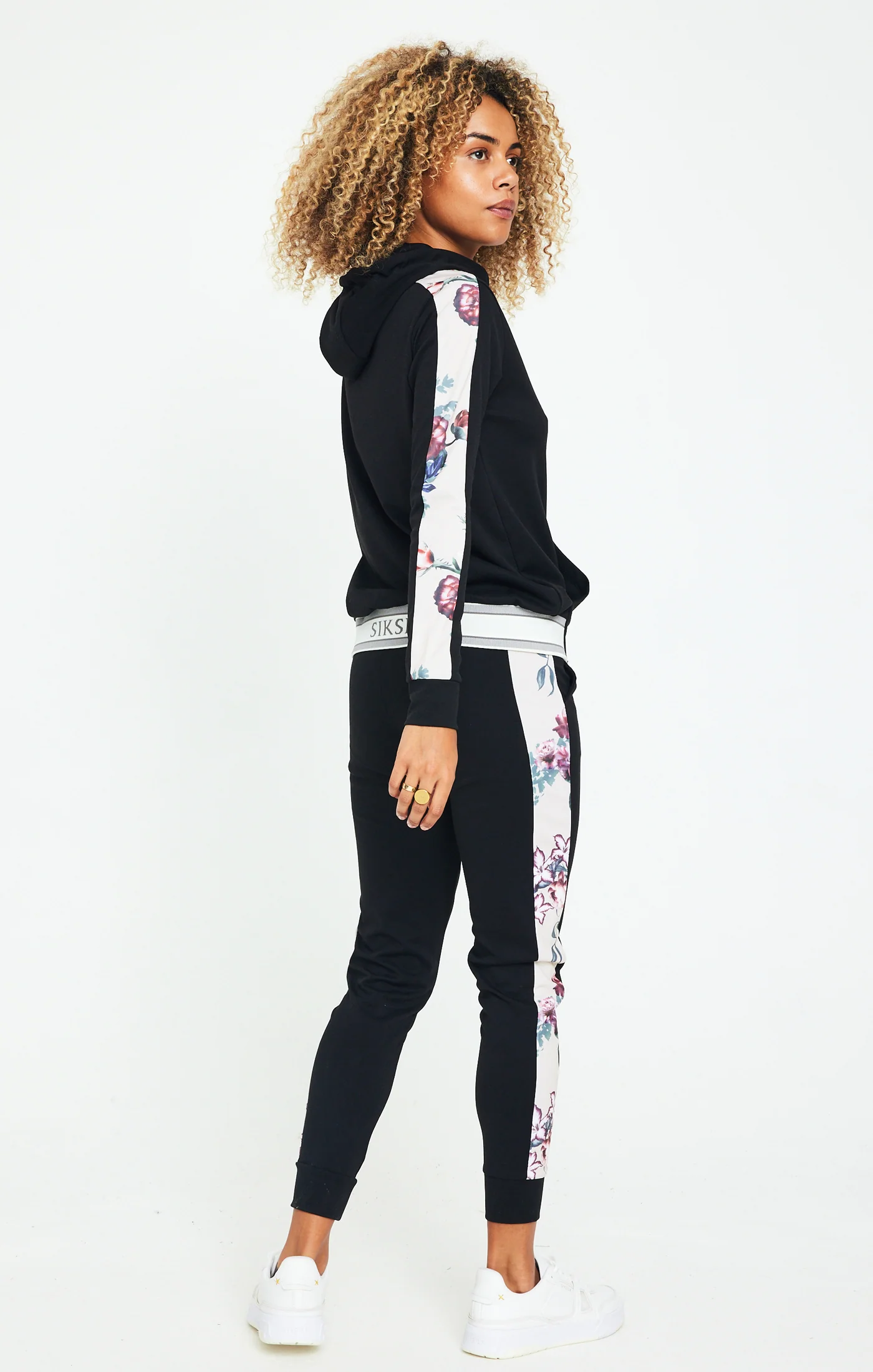 SikSilk Botanical Florals Pants - Black - Image 5