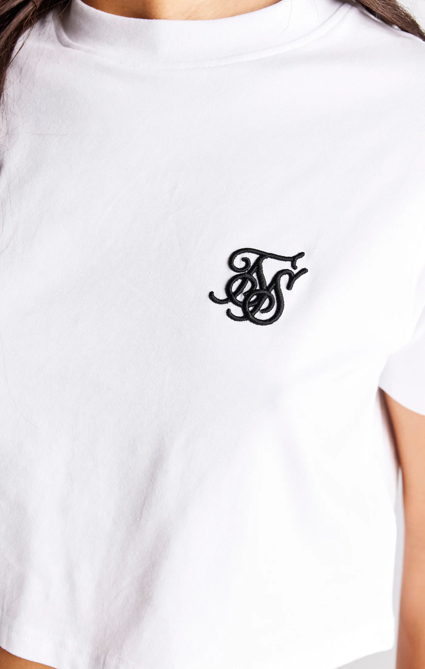 White Essential Box Fit Crop T-Shirt - Image 3