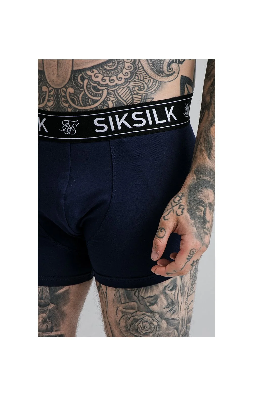 SikSilk Boxer Shorts (2 Pack)  - Red & Navy - Image 5