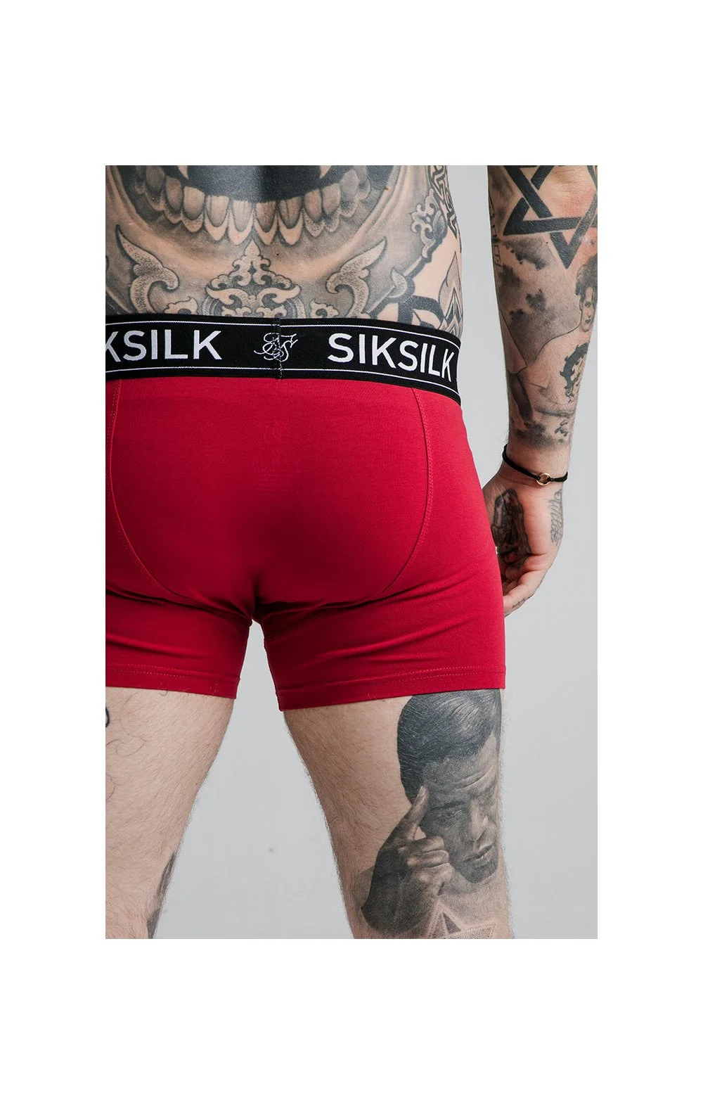 SikSilk Boxer Shorts (2 Pack)  - Red & Navy - Image 7