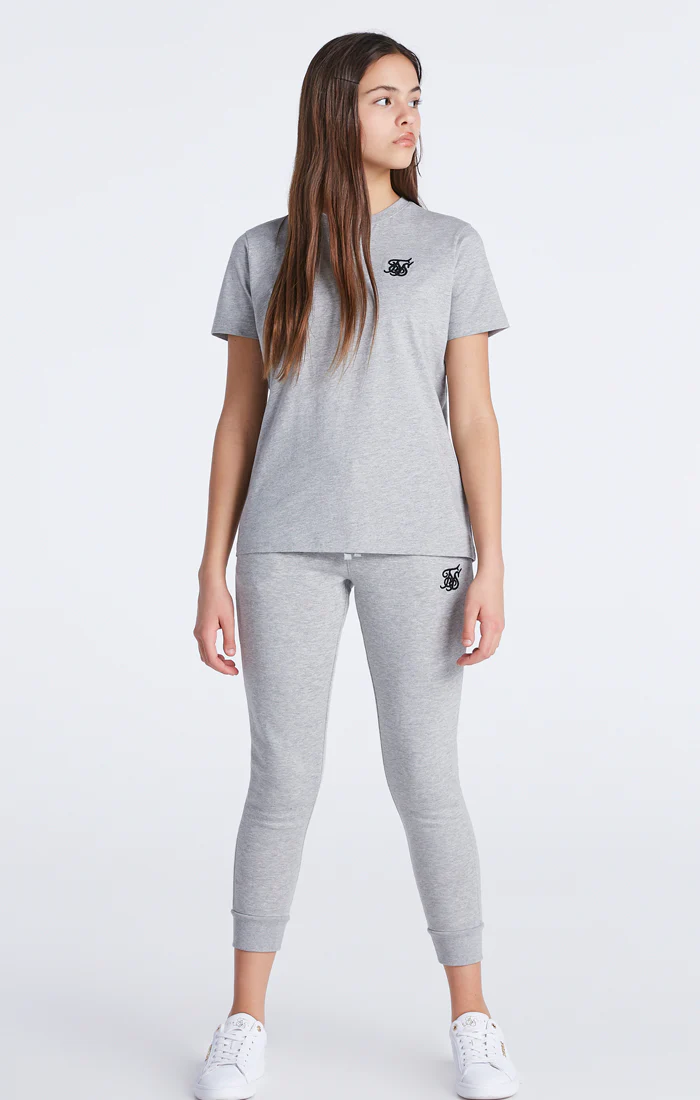 Girls Grey Marl Essentials Boyfriend T-Shirt - Image 3