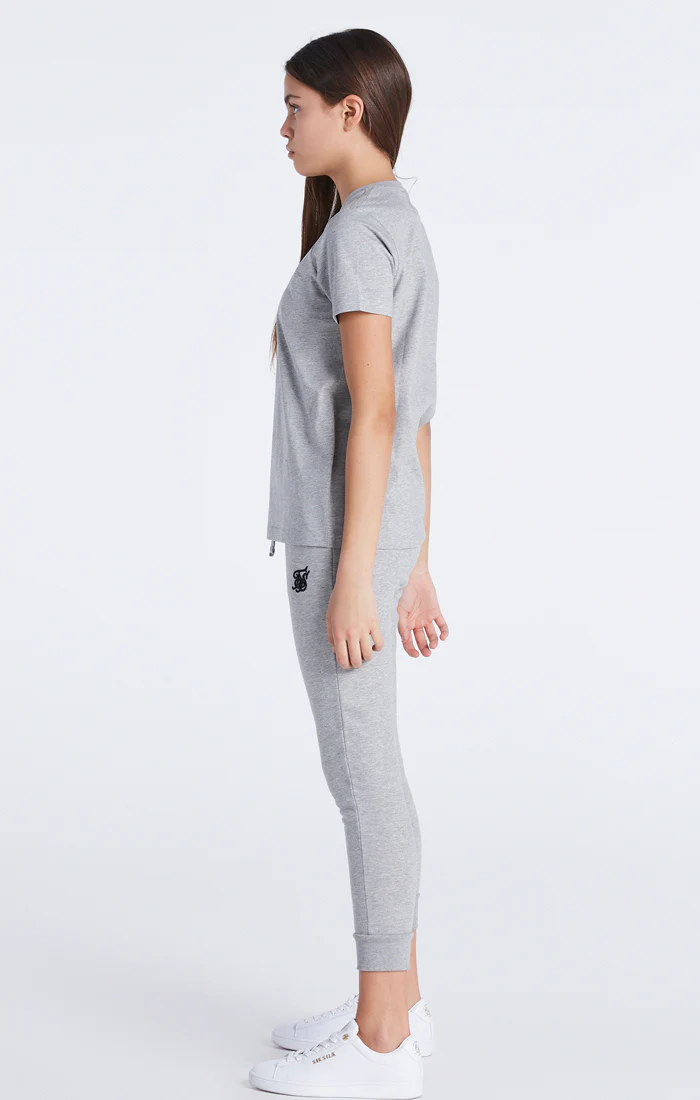 Girls Grey Marl Essentials Boyfriend T-Shirt - Image 4