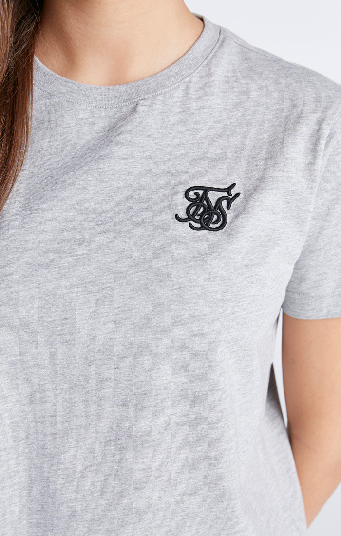 Girls Grey Marl Essentials Boyfriend T-Shirt - Image 5