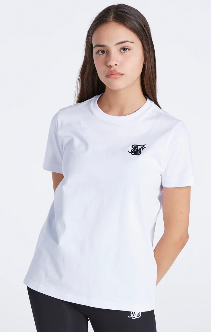 Girls White Essentials Boyfriend T-Shirt - Image 4