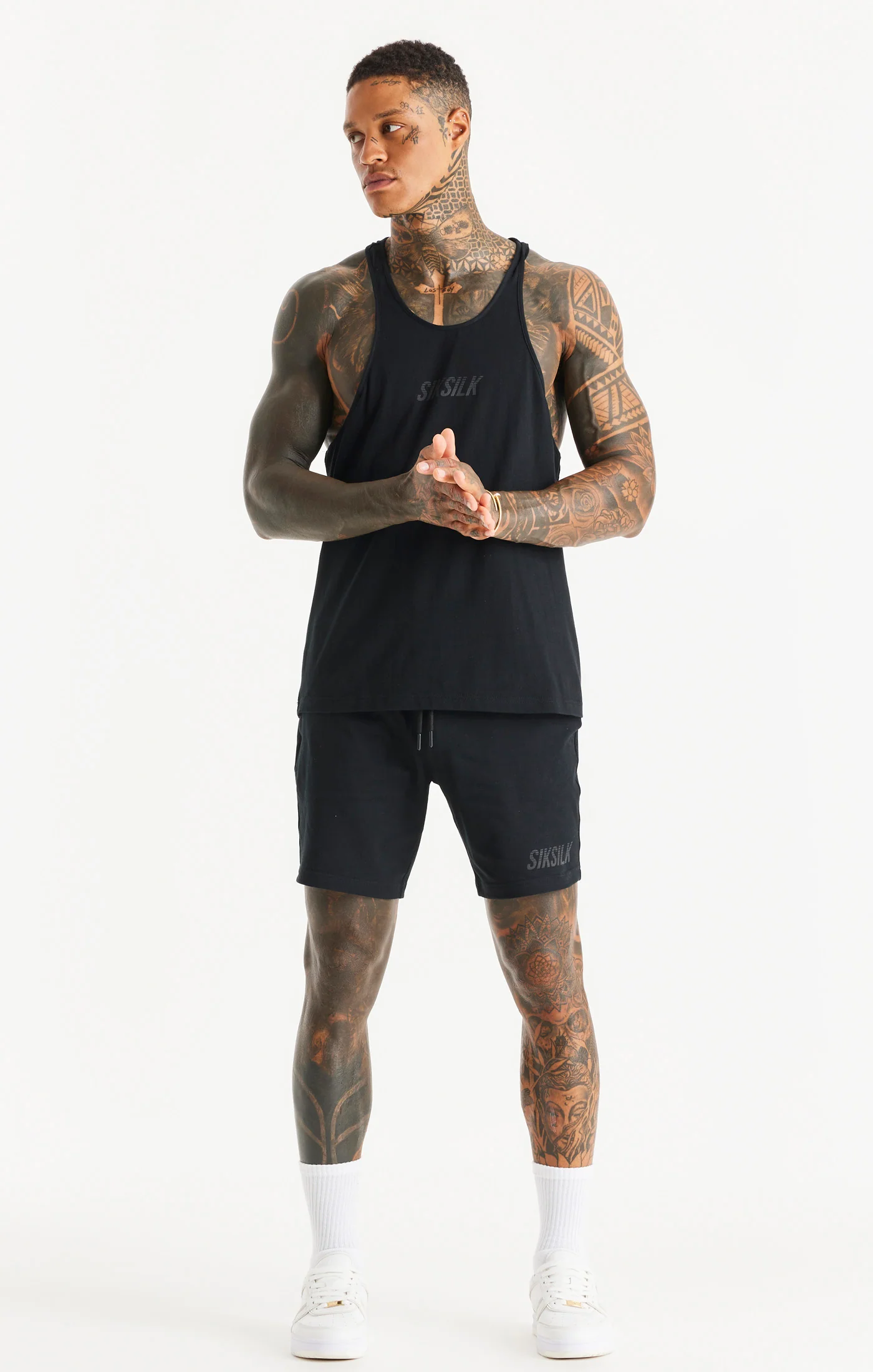 SikSilk Brand Carrier Racer Vest - Black - Image 5