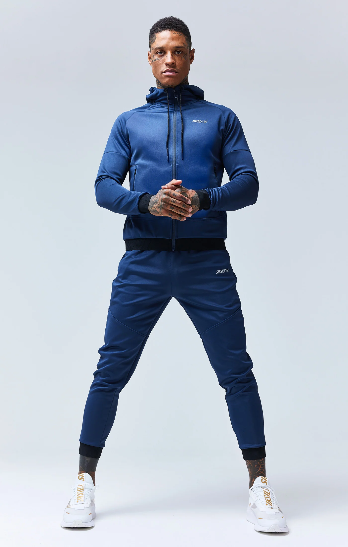 Navy Sports Zip Through Jacket - Image 6