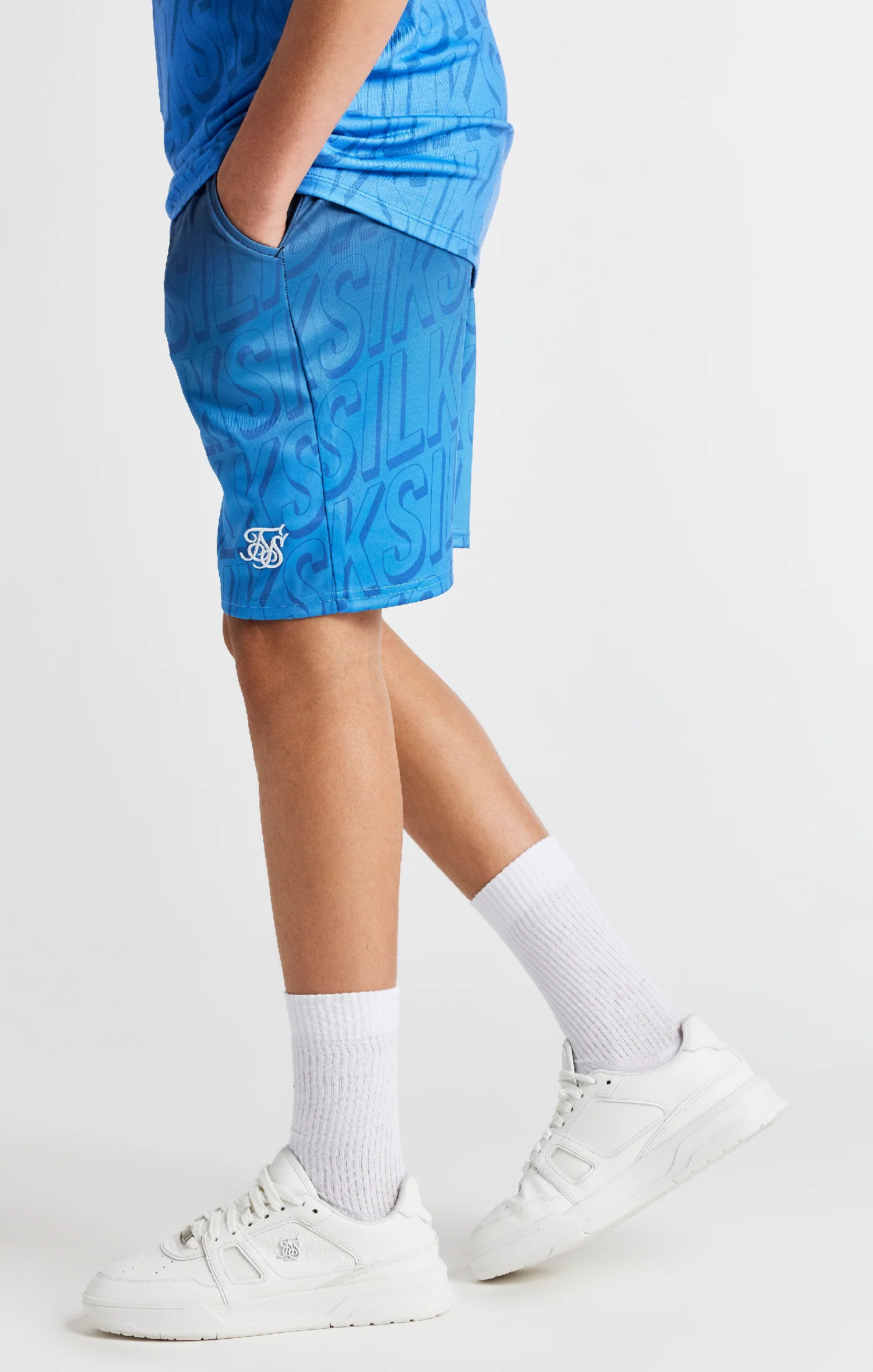 Boys Blue Branded Fade Regular Fit Short - Image 2
