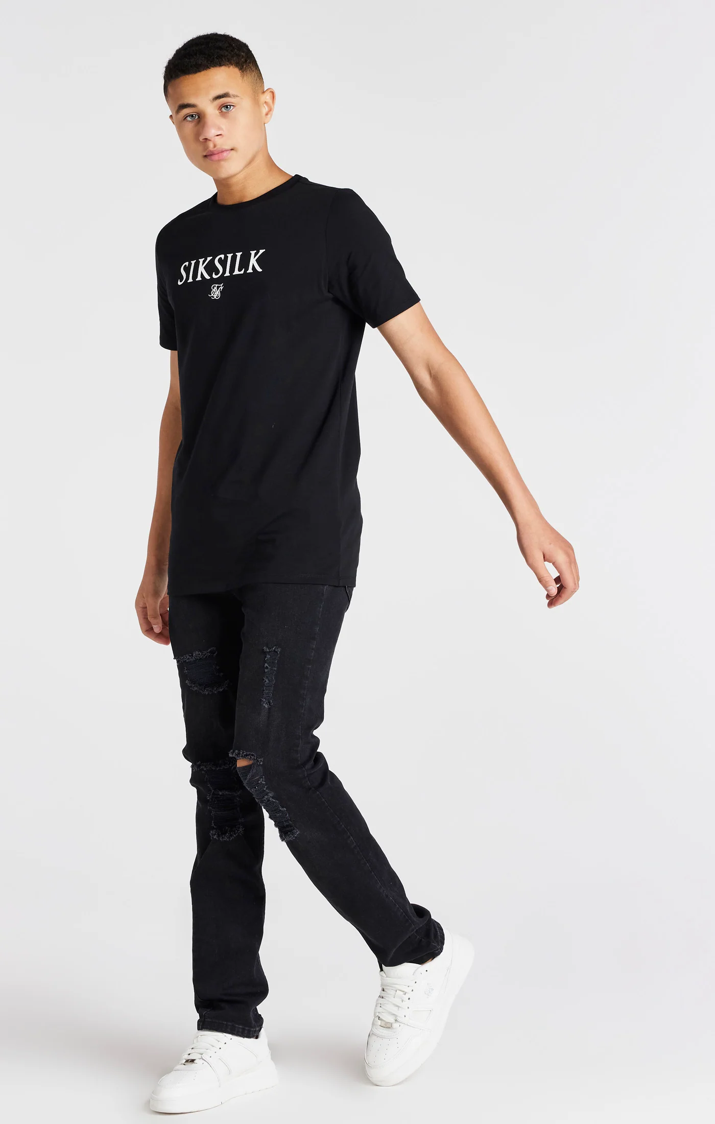 Boys Black Branded T-Shirt - Image 3