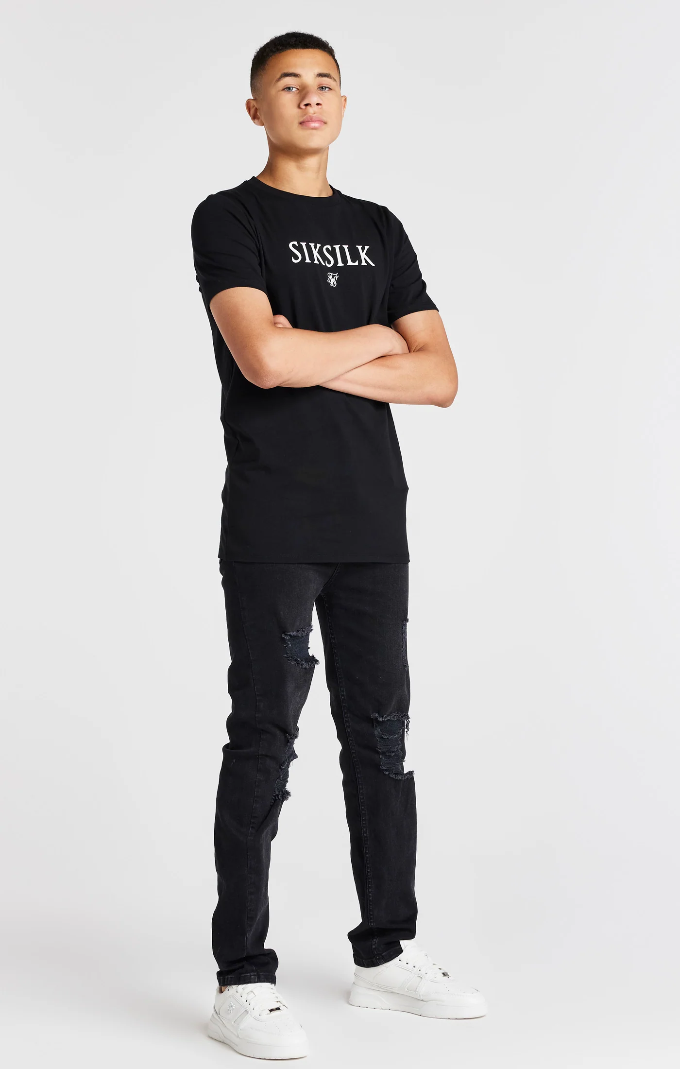 Boys Black Branded T-Shirt - Image 4