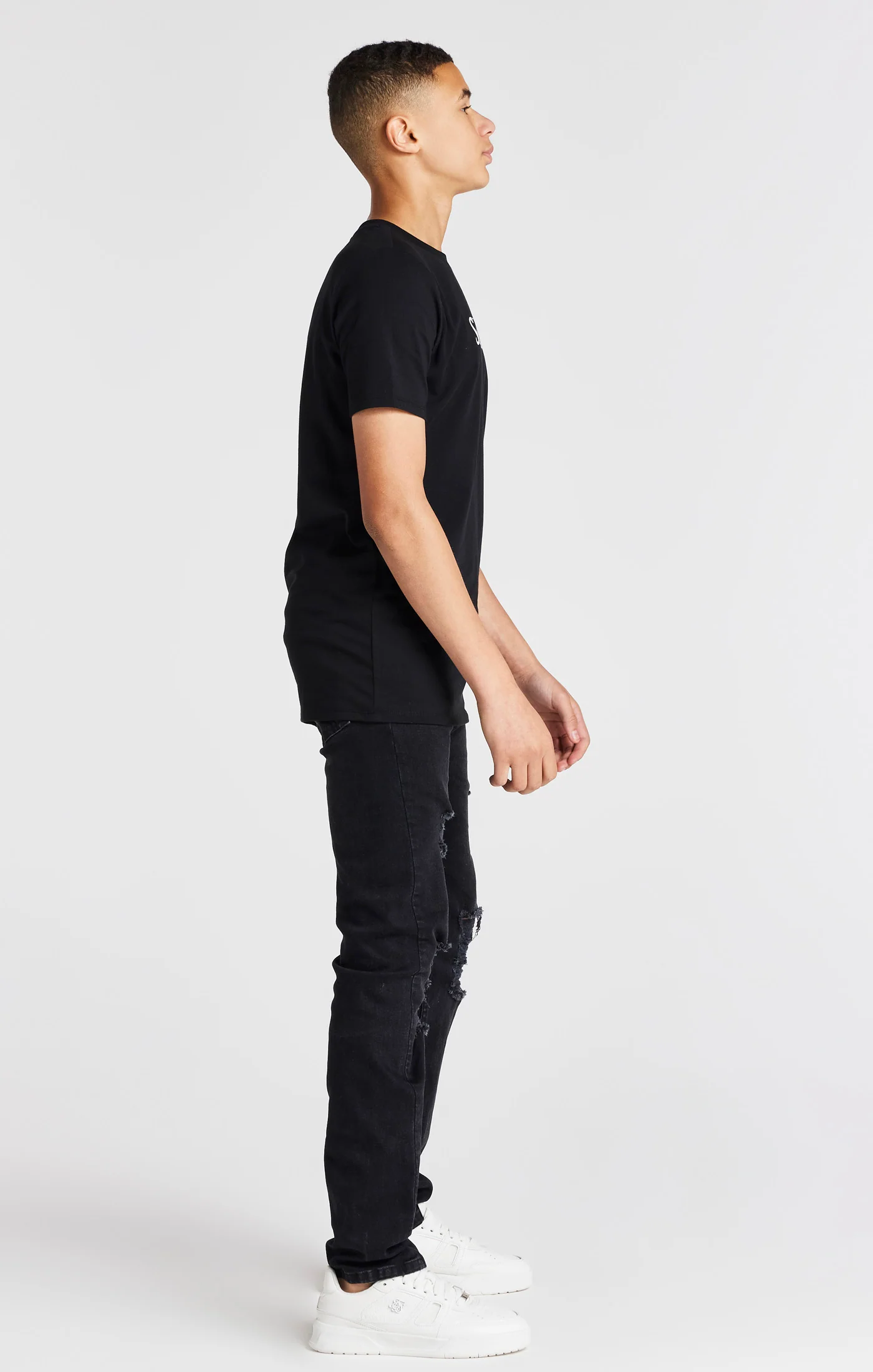 Boys Black Branded T-Shirt - Image 6