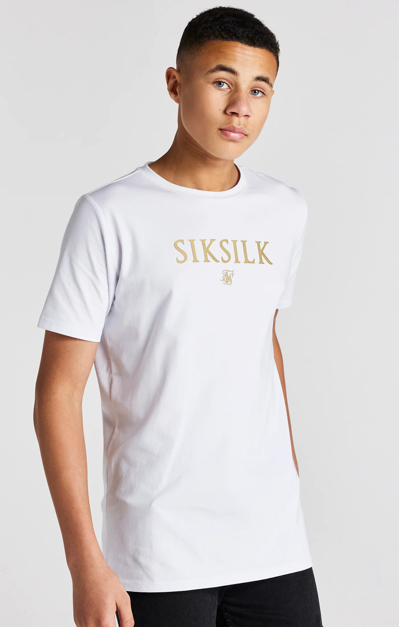 Boys White Branded T-Shirt