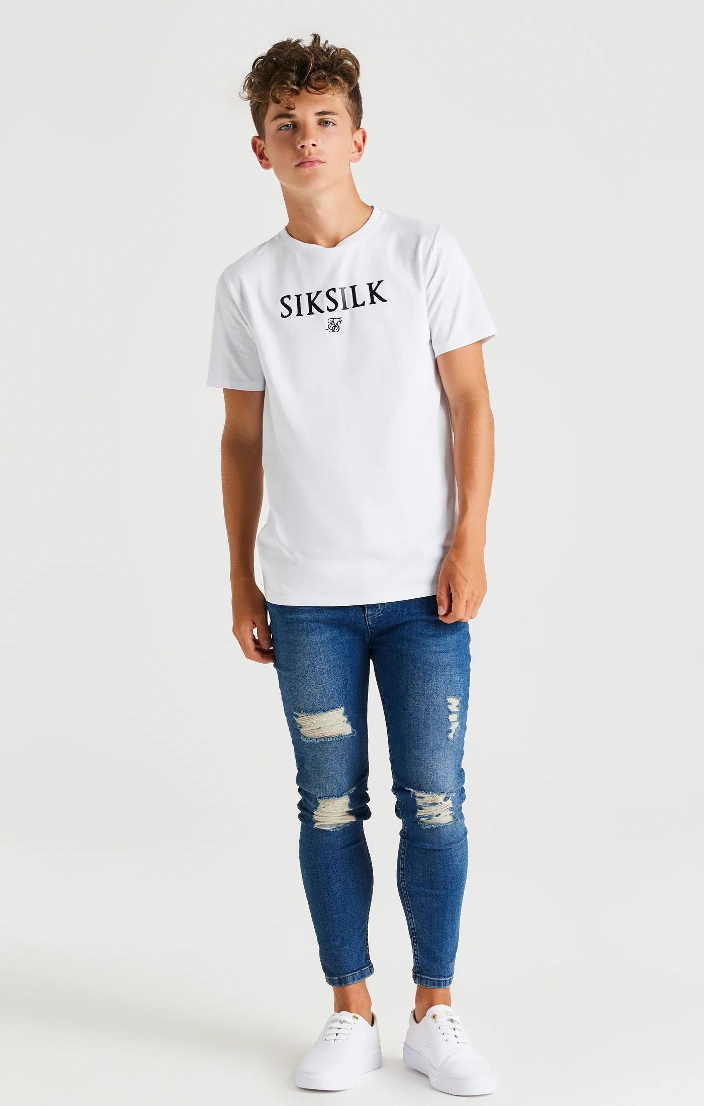 Boys White Branded T-Shirt - Image 3