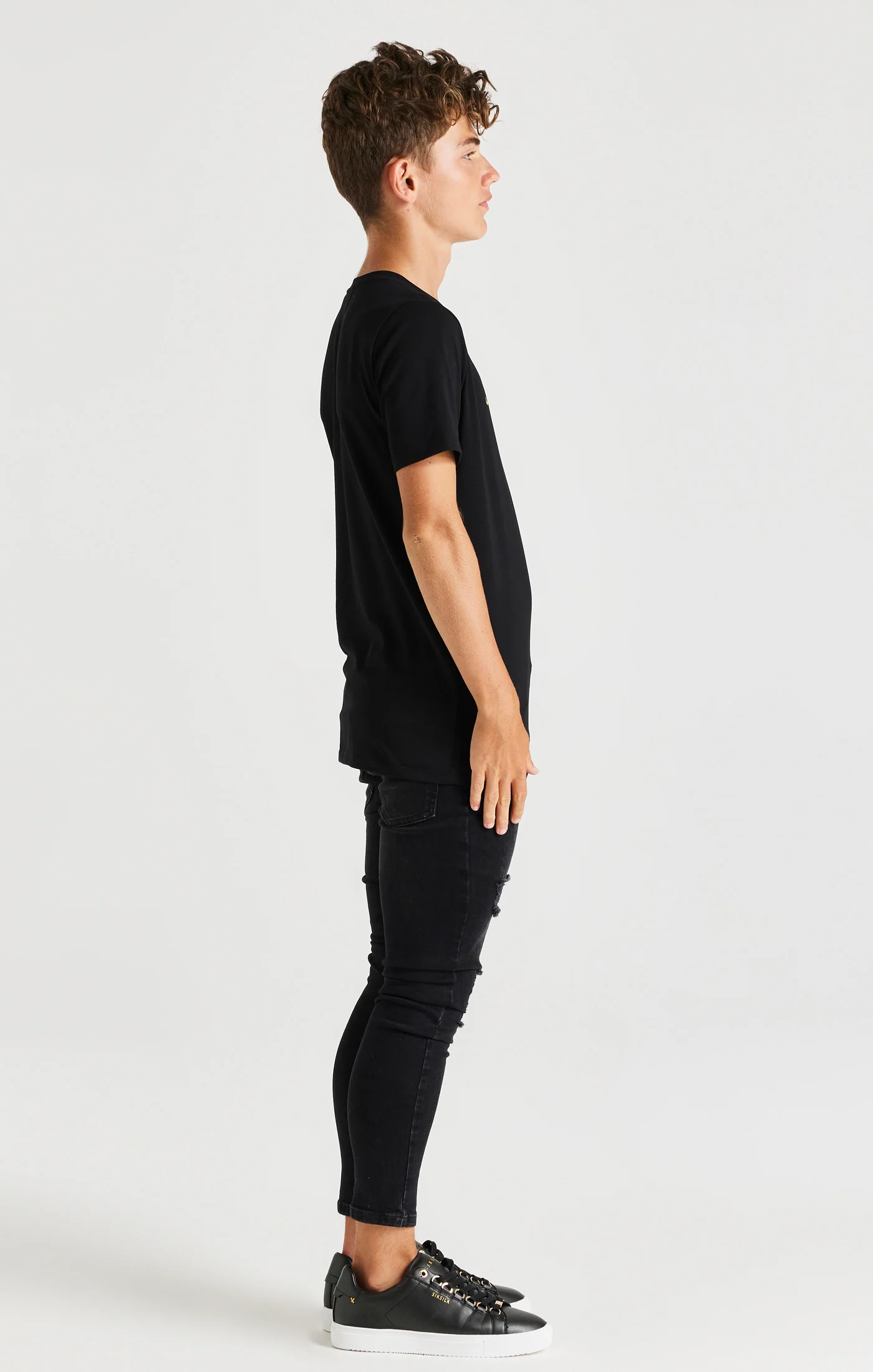 Boys Black Branded T-Shirt - Image 6