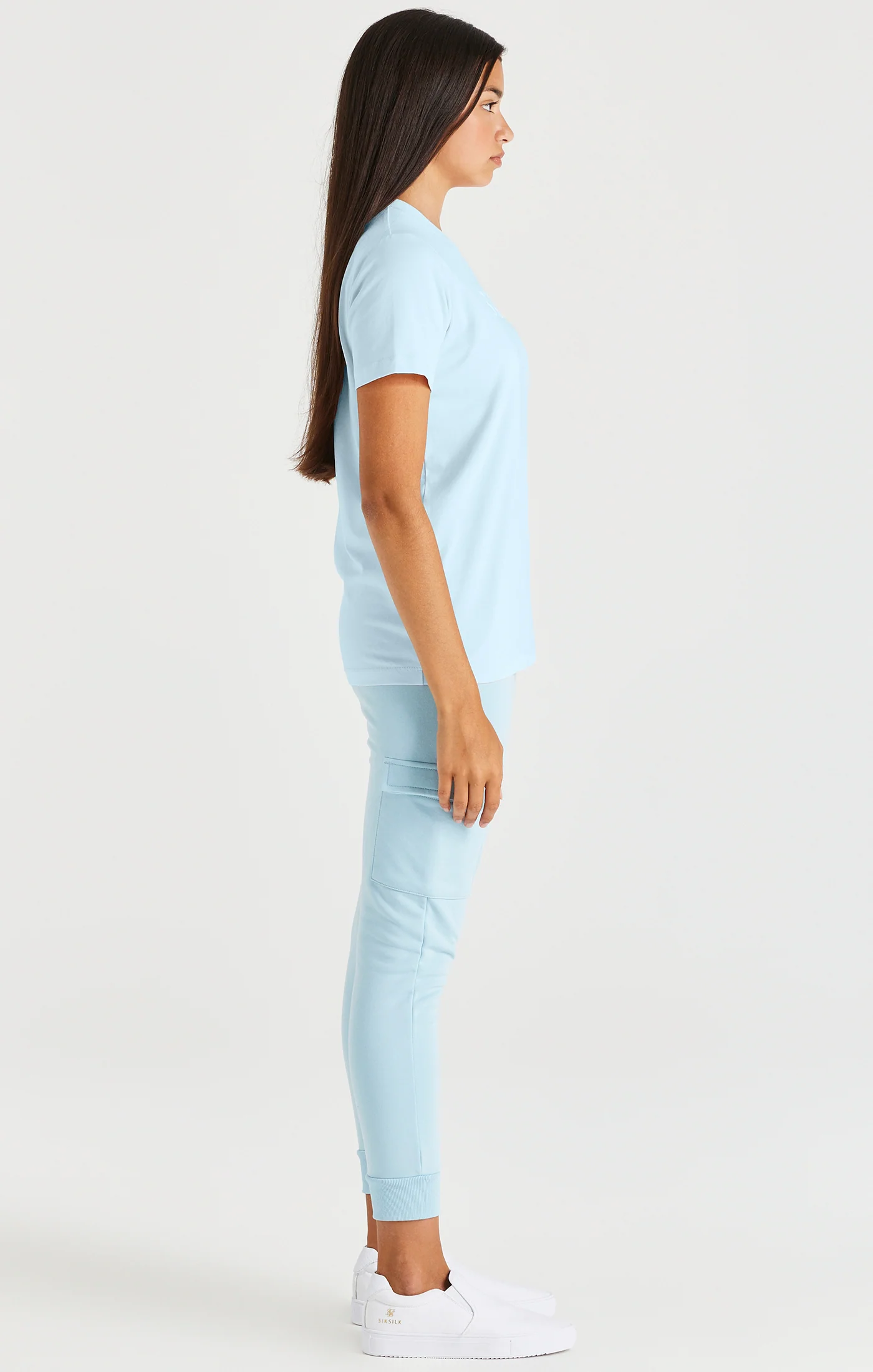 SikSilk Branded Tee - Blue - Image 6