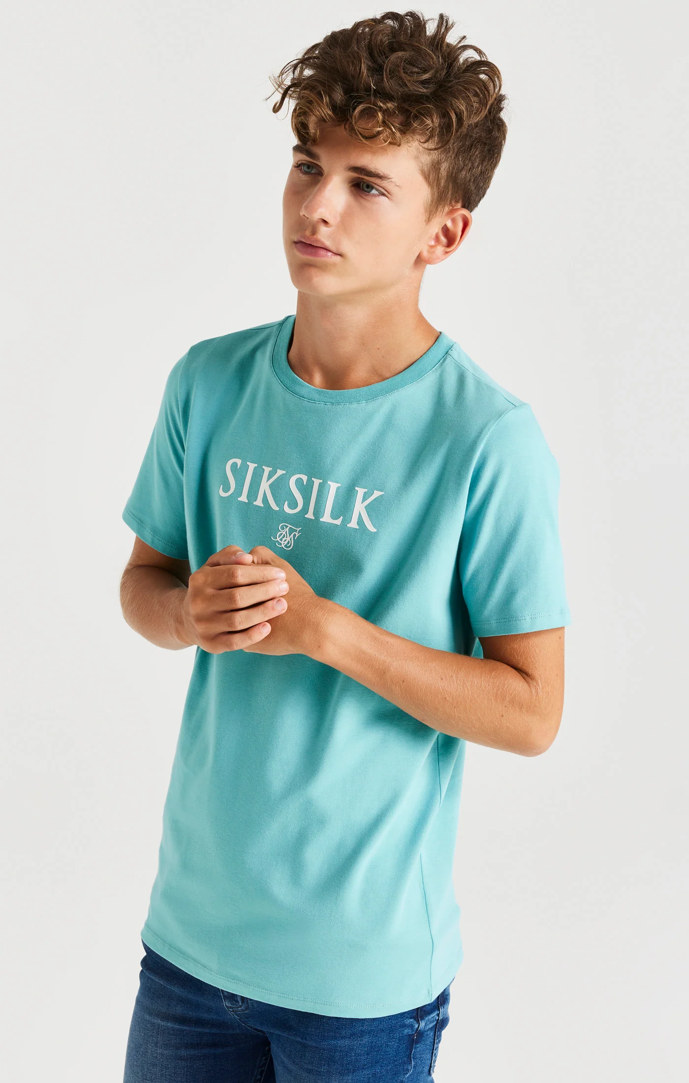 SikSilk Branded Tee - Teal - Image 2