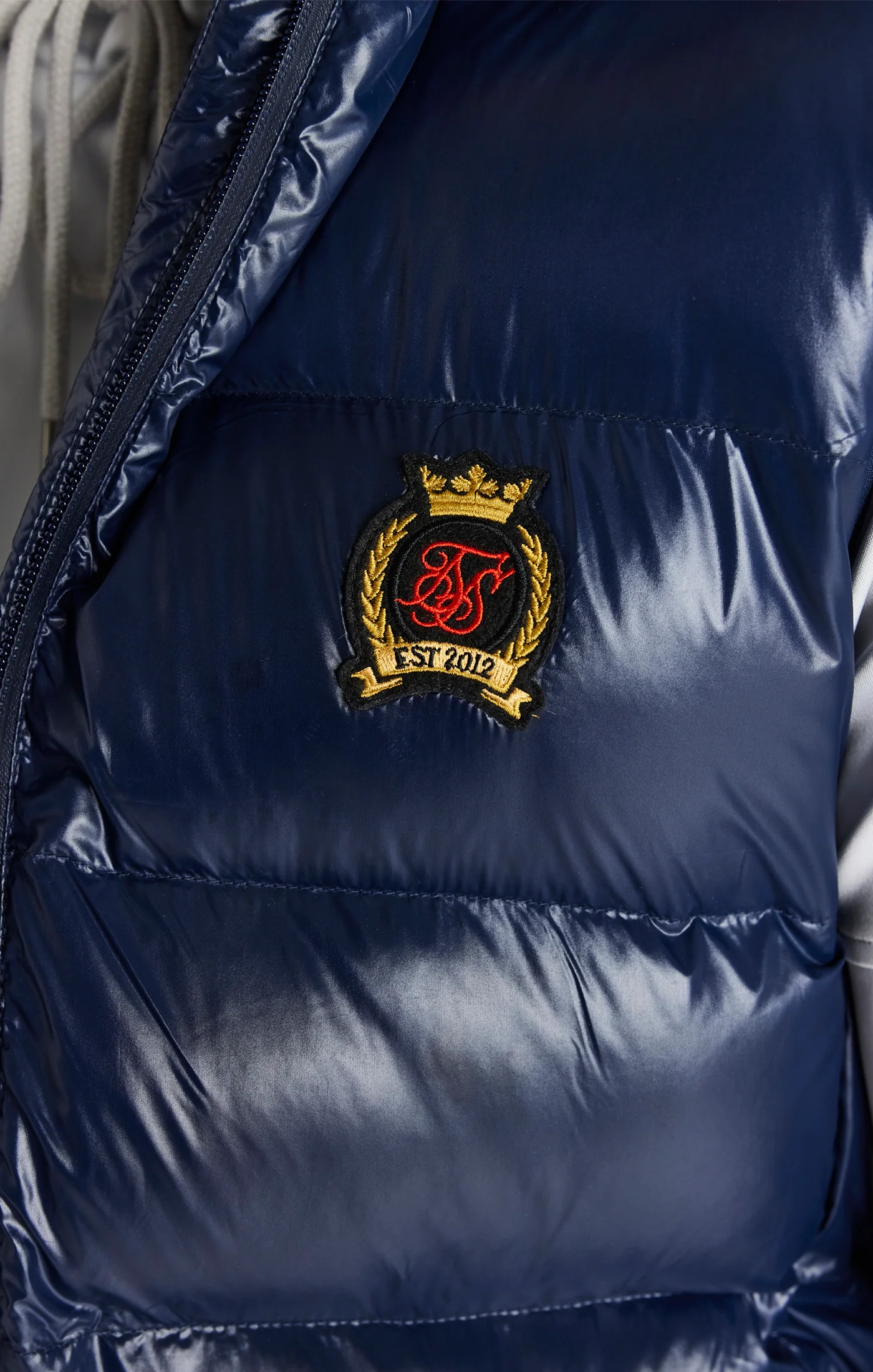 Navy Bubble Gilet - Image 3