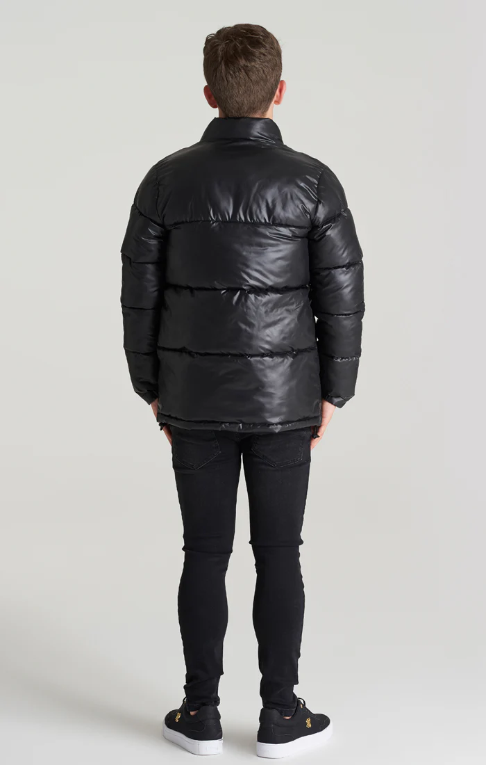 Boys Black Bubble Jacket - Image 8