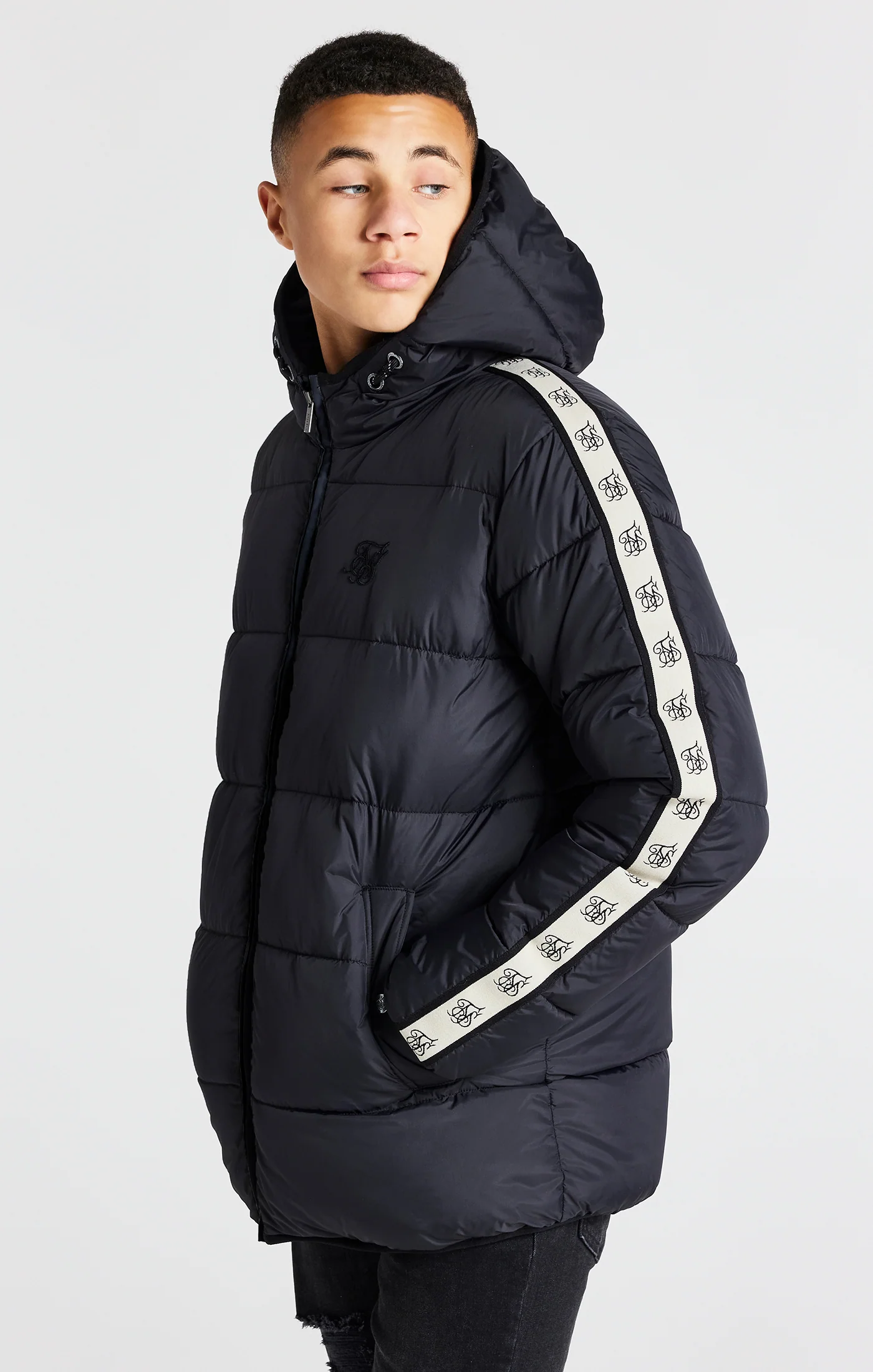 Boys Black Bubble Parka - Image 8