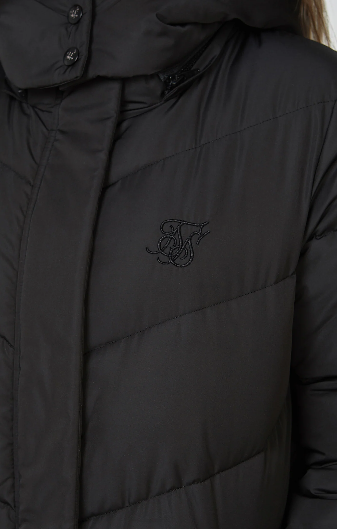 Girls Black Bubble Parka - Image 2