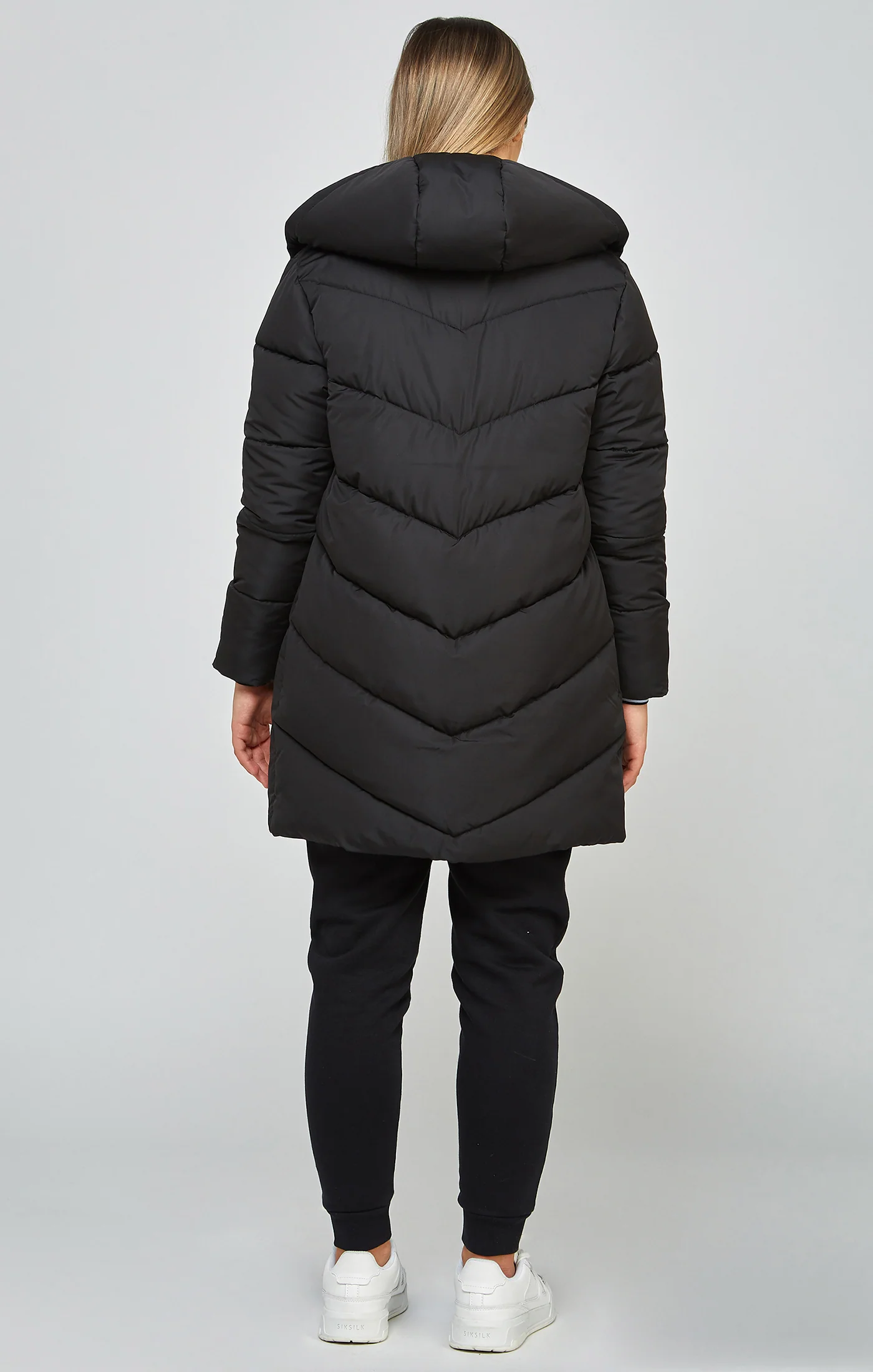 Girls Black Bubble Parka - Image 5