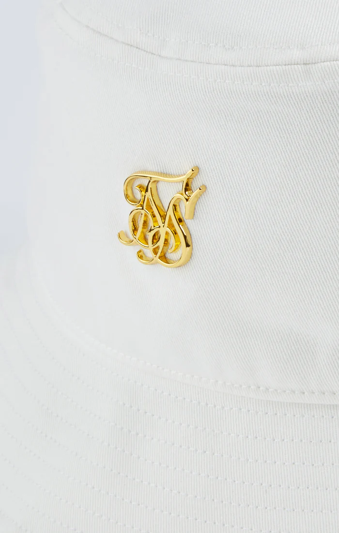 White And Gold Bucket Hat - Image 2