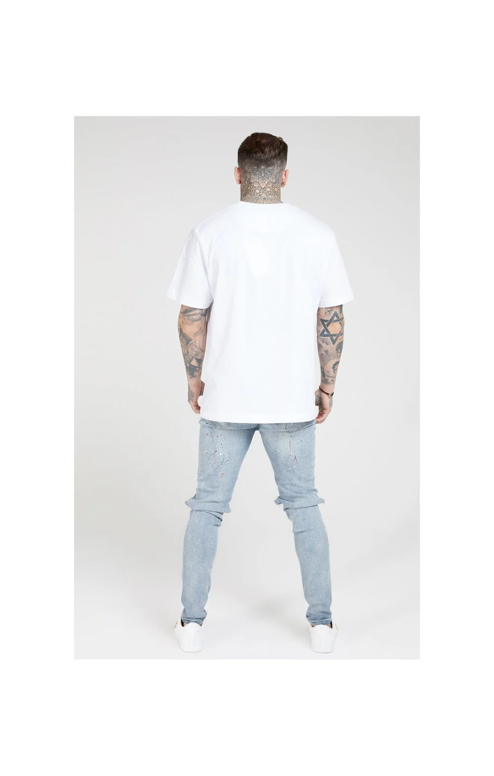 SikSilk Bust Knee Riot Denims - Light Blue - Image 6
