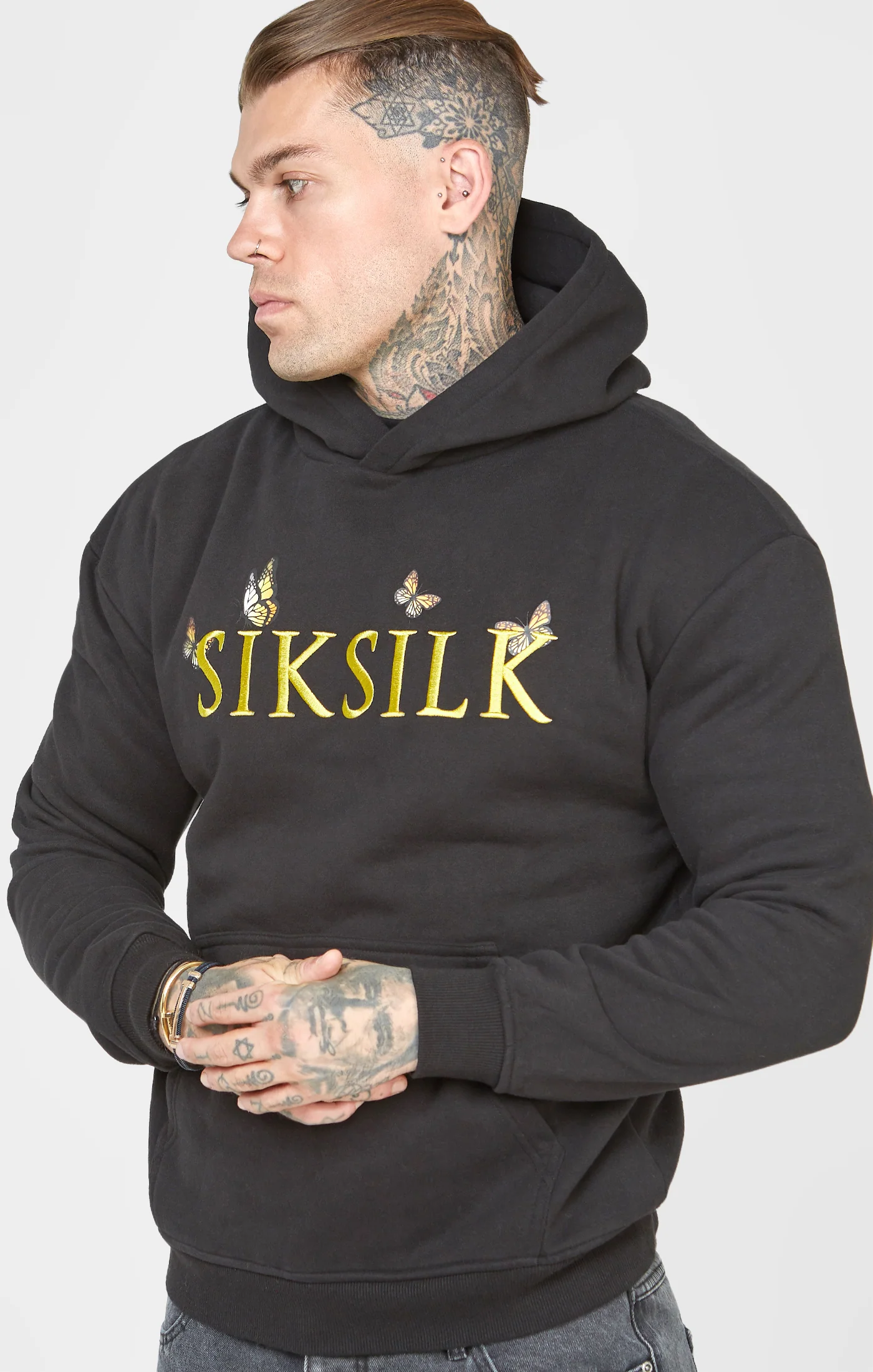 Black Butterfly Oversized Hoodie