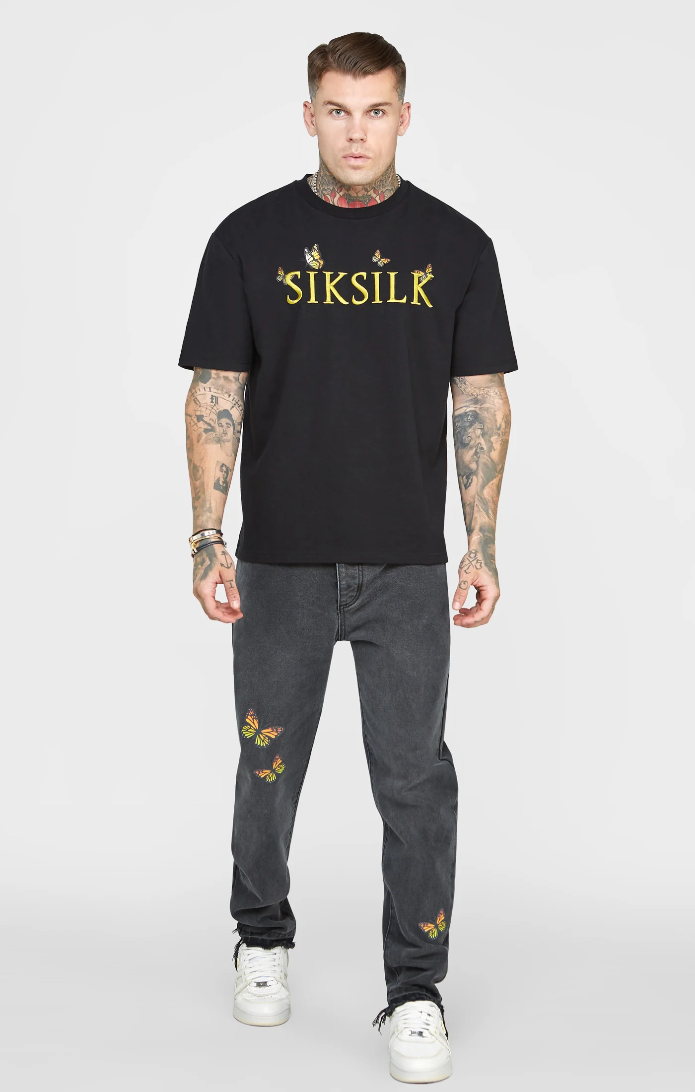Black Butterfly Straight Fit Denim - Image 3
