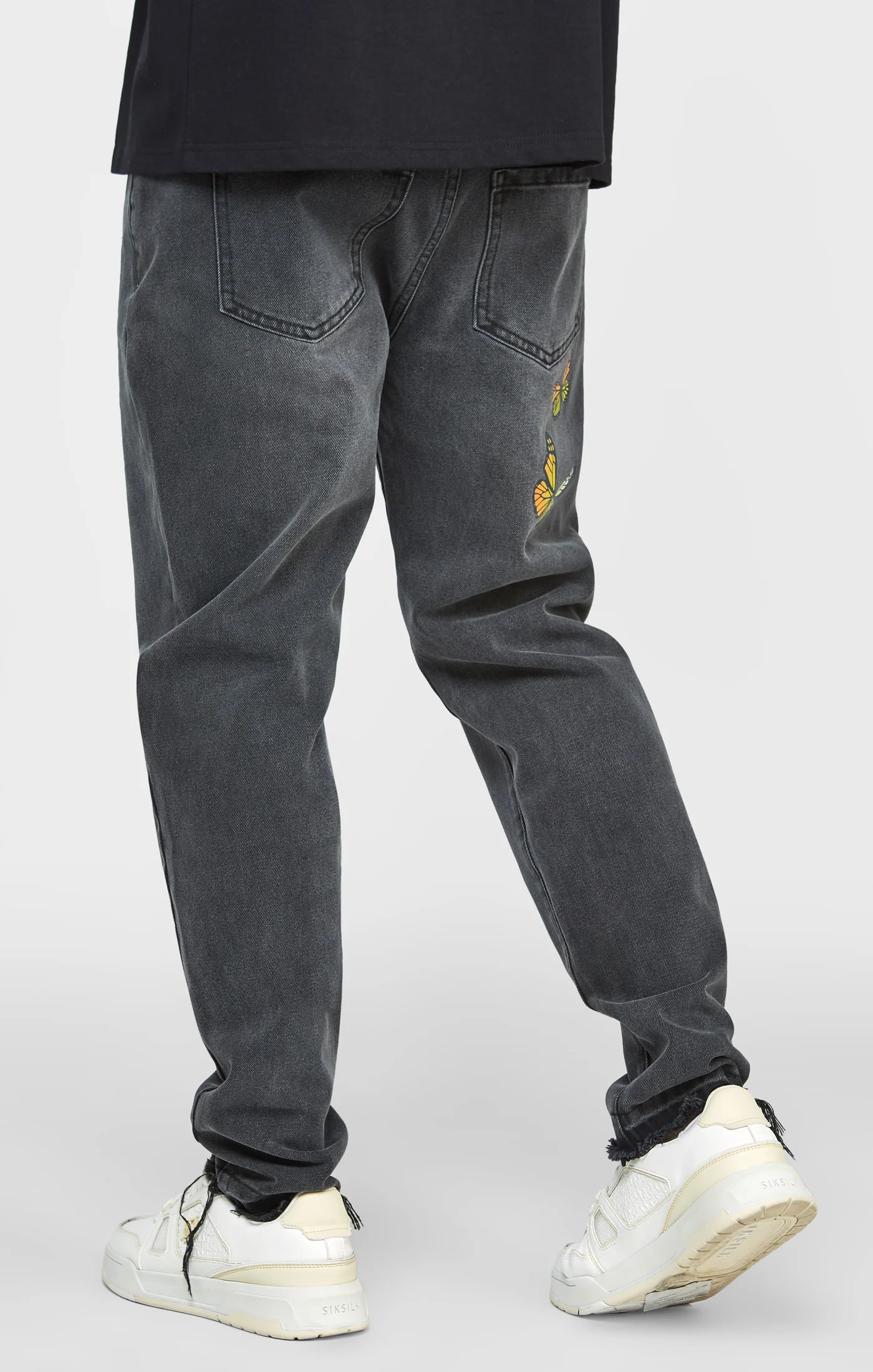 Black Butterfly Straight Fit Denim - Image 4