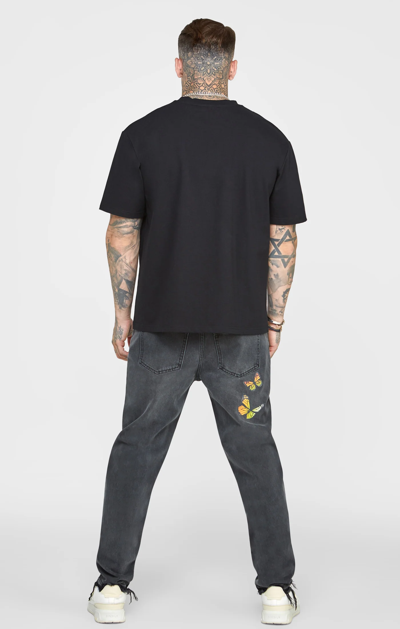 Black Butterfly Straight Fit Denim - Image 5