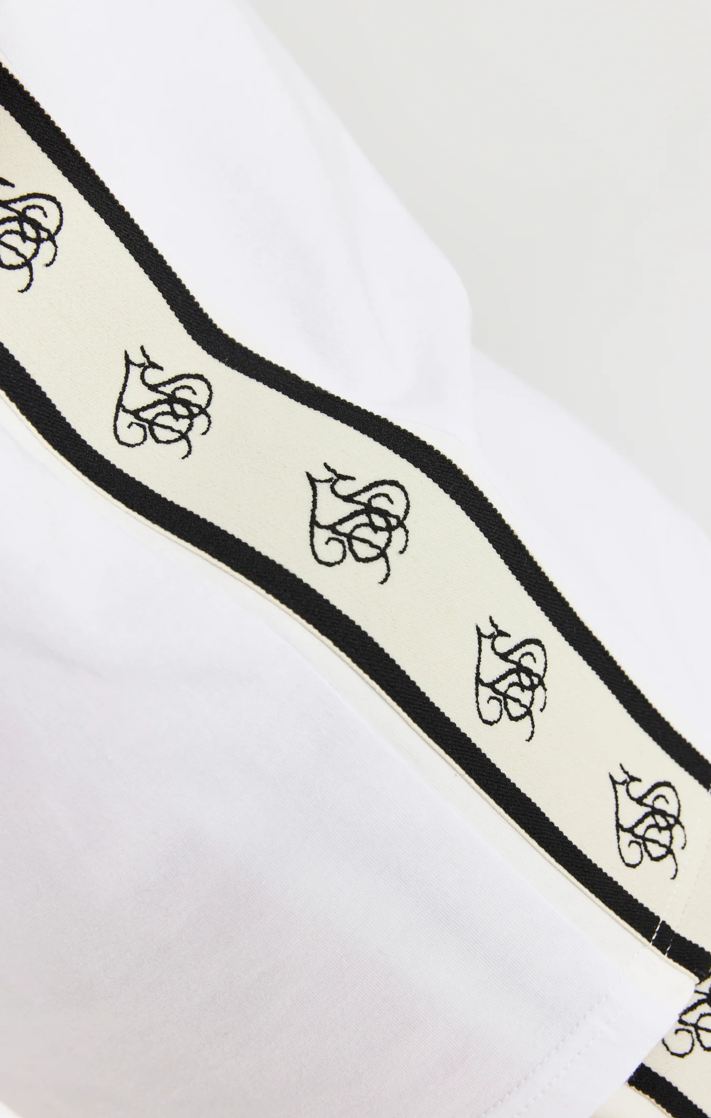 SikSilk Cali Side Tape Tee - White - Image 2