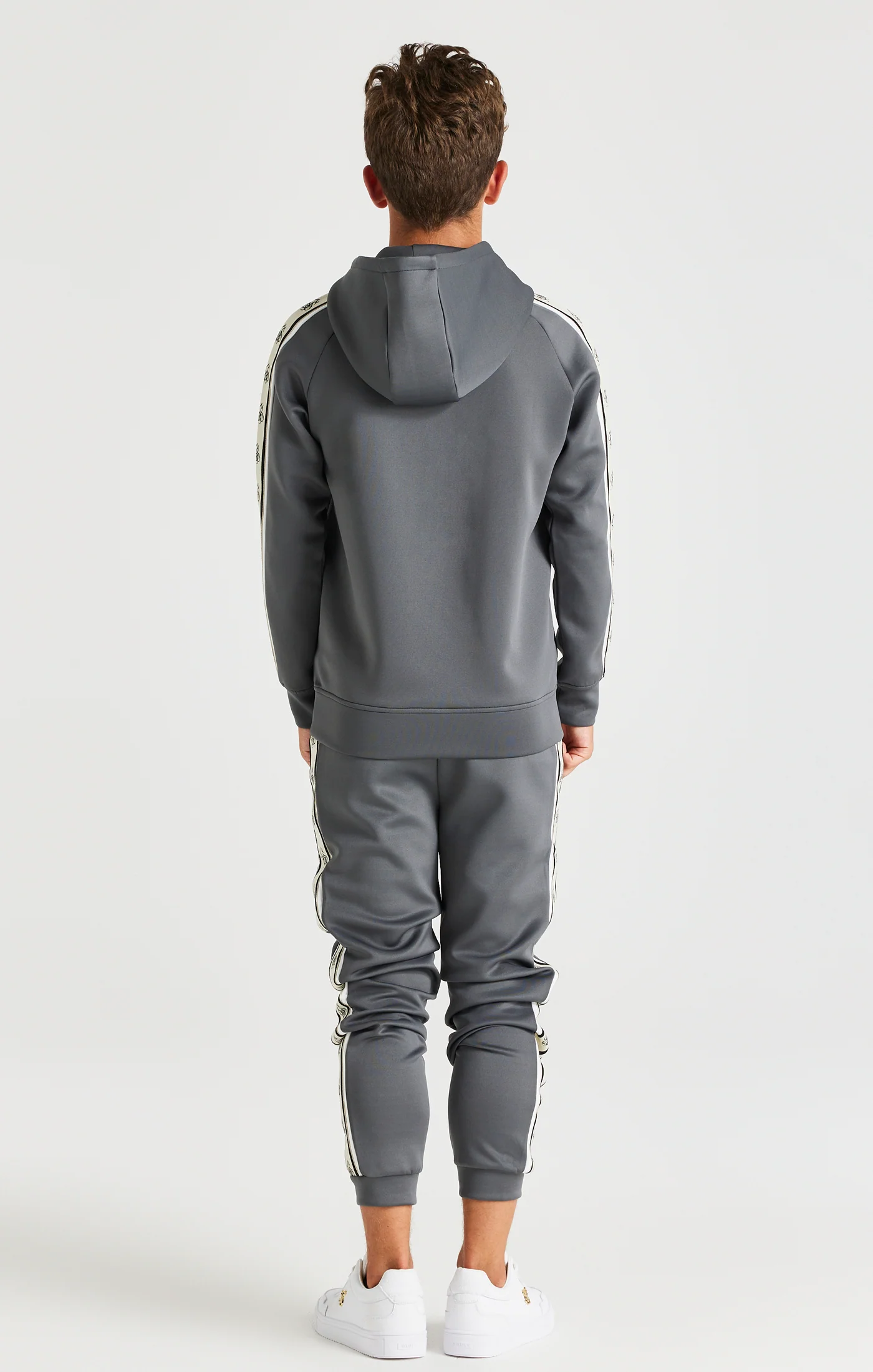 SikSilk Cali Tape Joggers - Grey - Image 5