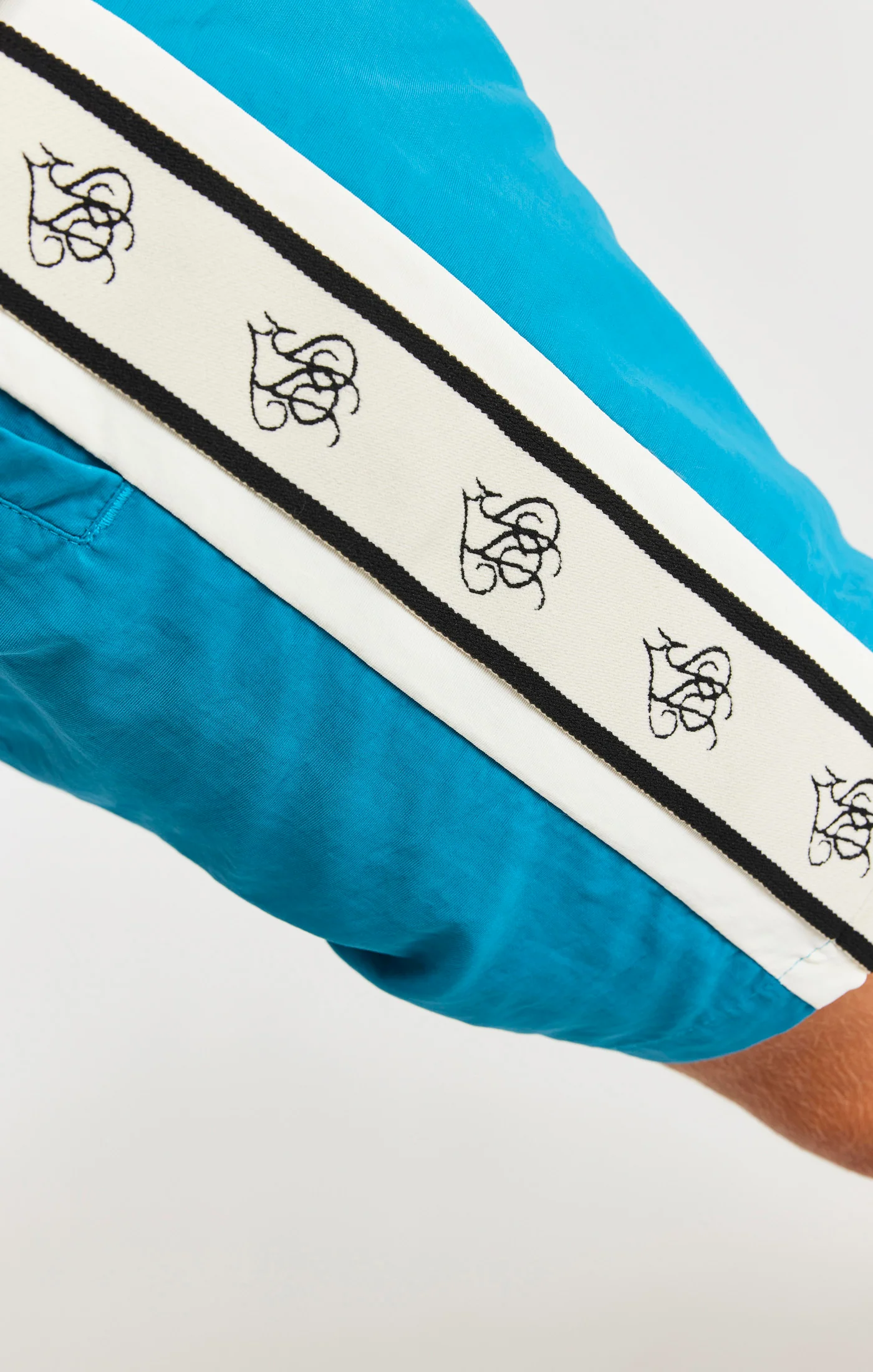 SikSilk Cali Tape Shorts - Teal - Image 4