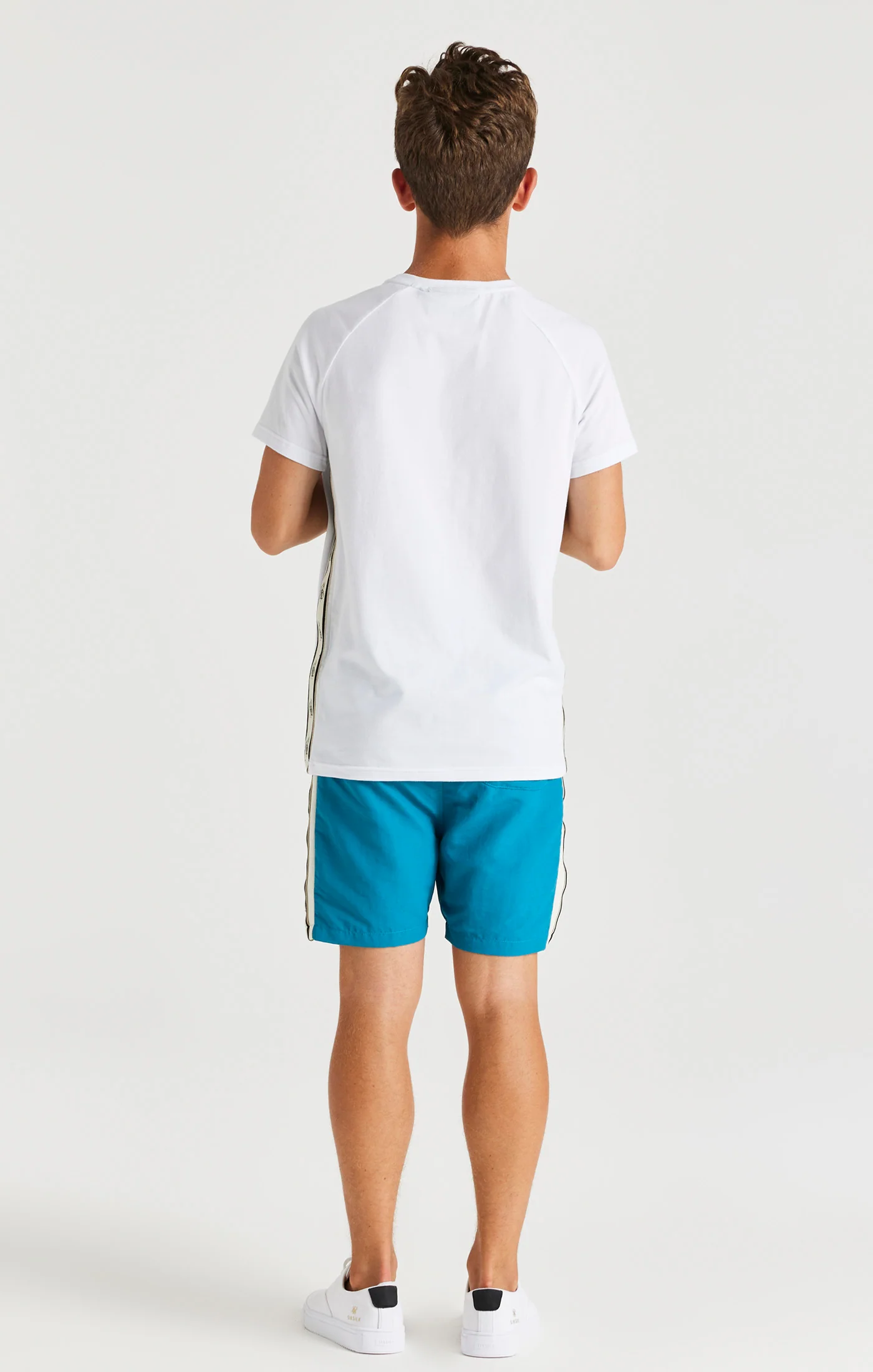 SikSilk Cali Tape Shorts - Teal - Image 8