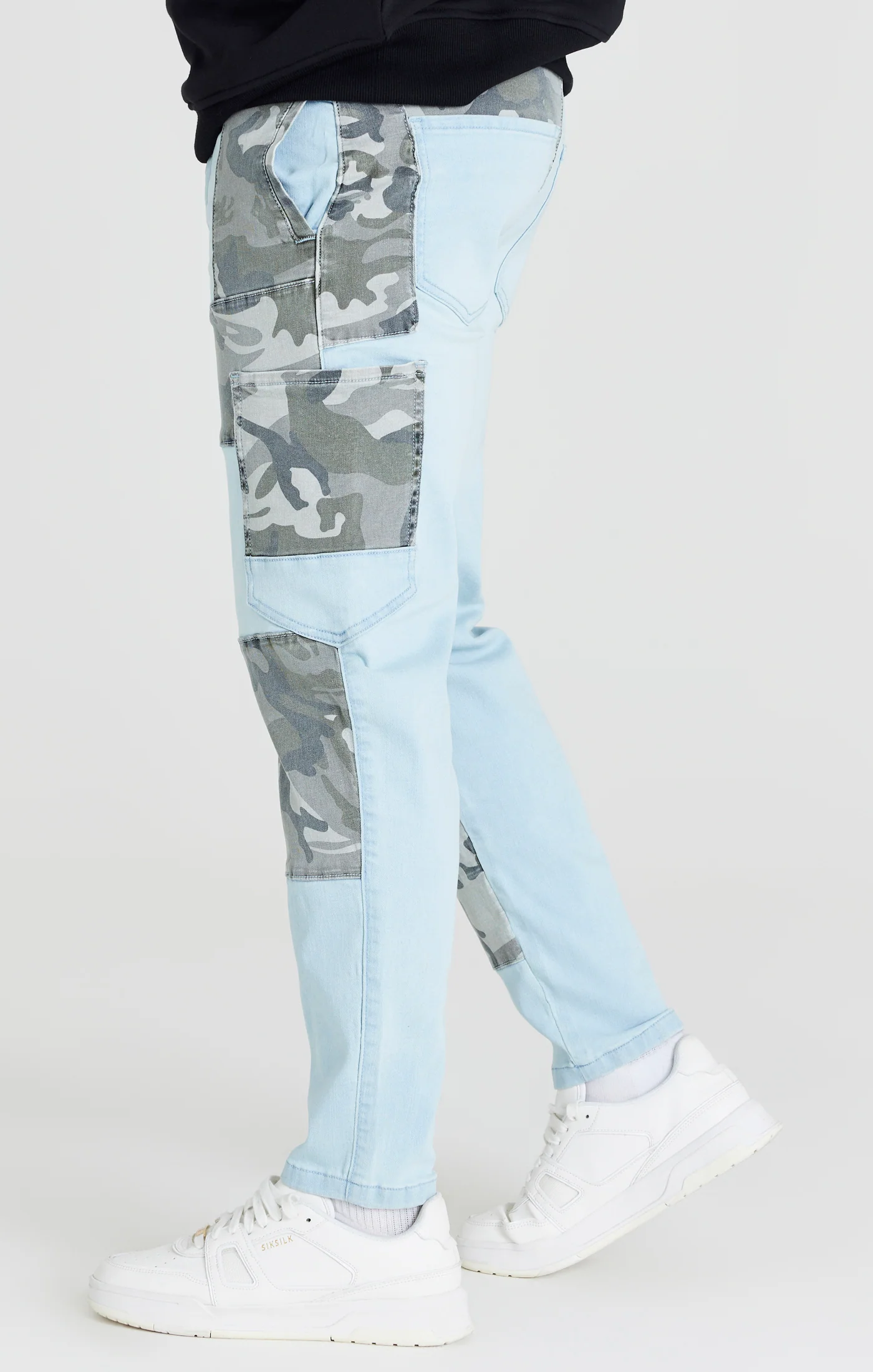 Light Blue Camo Pocket Carrot Jean - Image 2