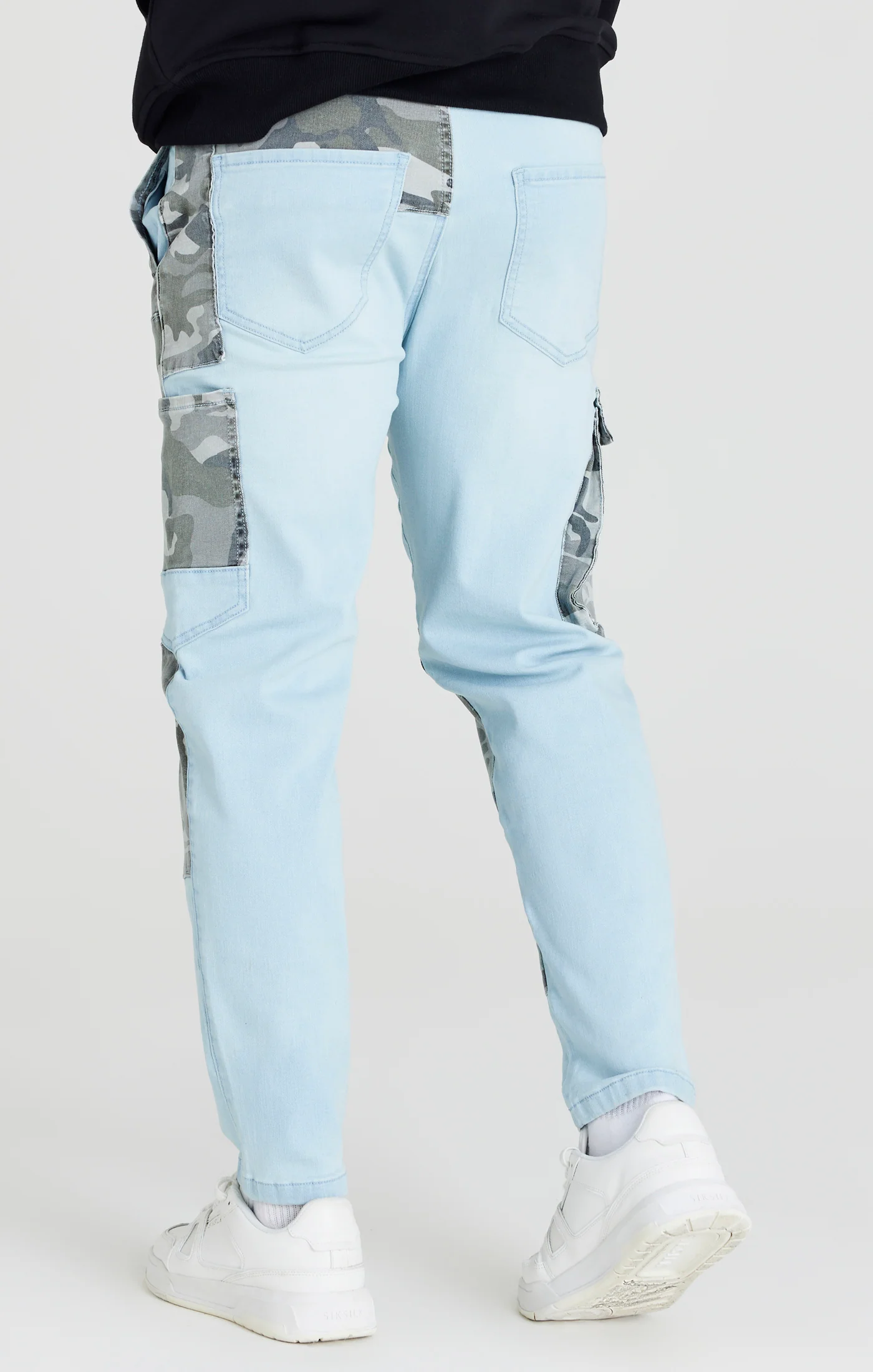 Light Blue Camo Pocket Carrot Jean - Image 3