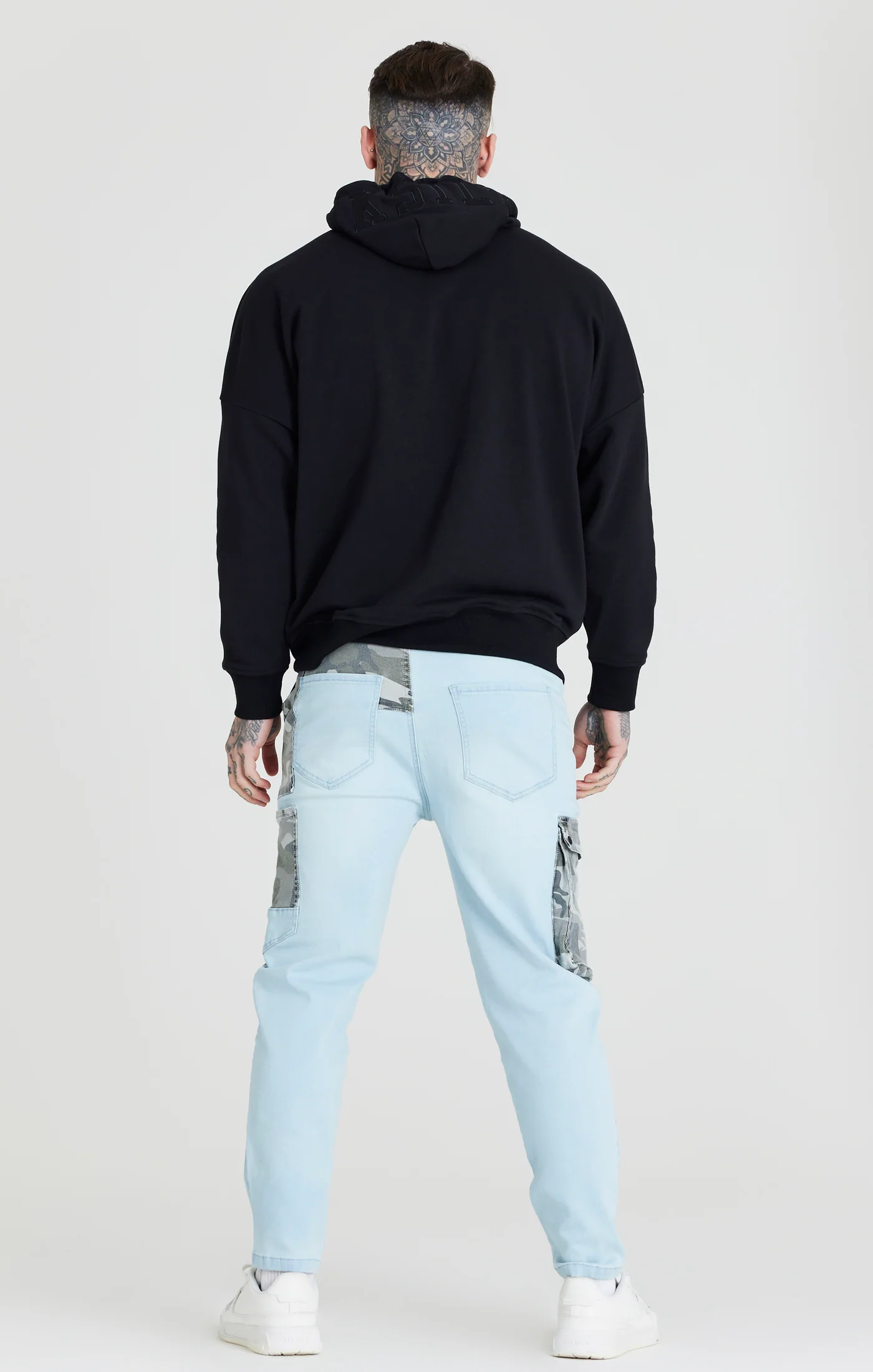 Light Blue Camo Pocket Carrot Jean - Image 5