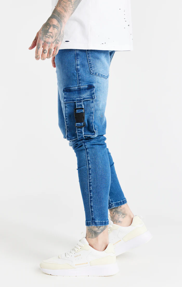 Blue Cargo Skinny Jean - Image 2