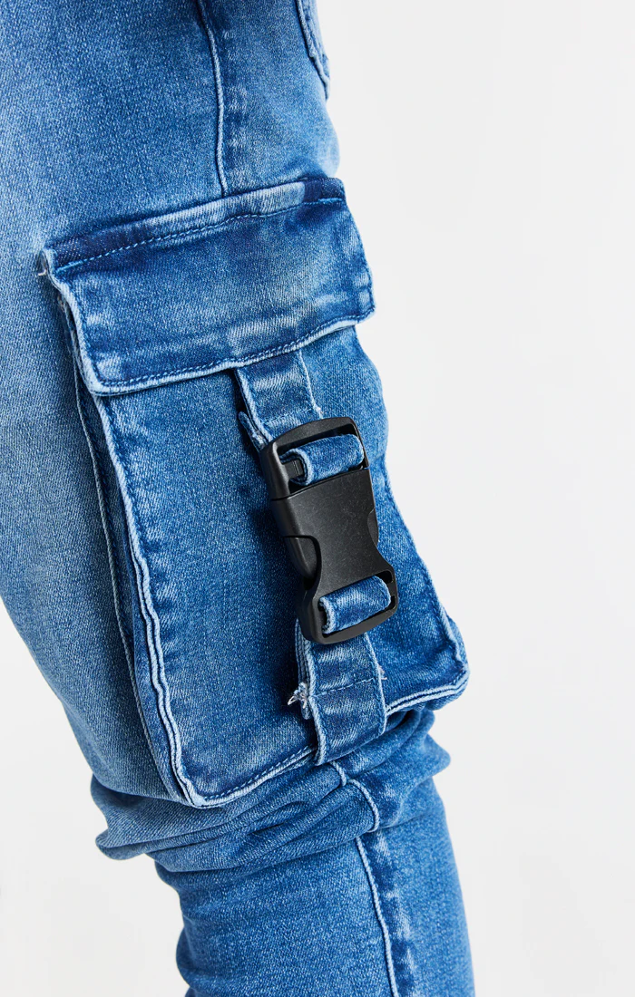 Blue Cargo Skinny Jean - Image 6