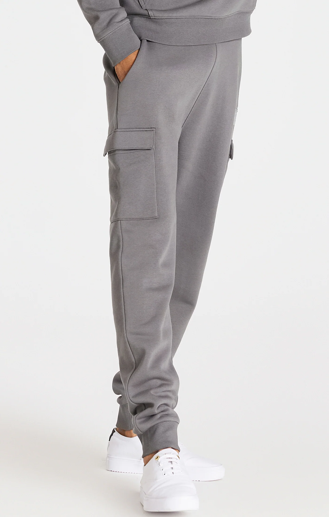 Grey Cargo Fleece Jogger - Image 2