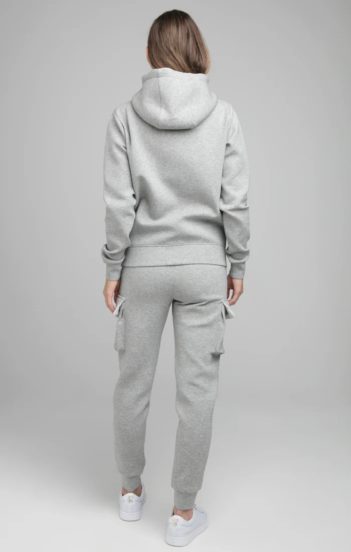 SikSilk Cargo Joggers - Grey Marl - Image 7
