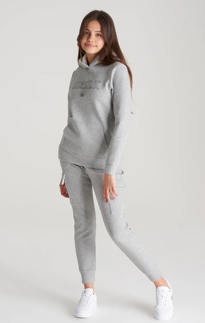 SikSilk Cargo Joggers - Grey Marl - Image 6