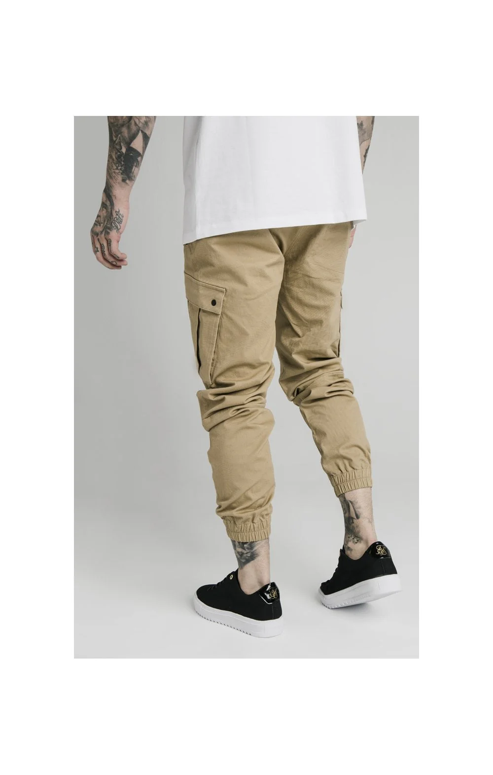 SikSilk Cargo Pants - Beige - Image 4