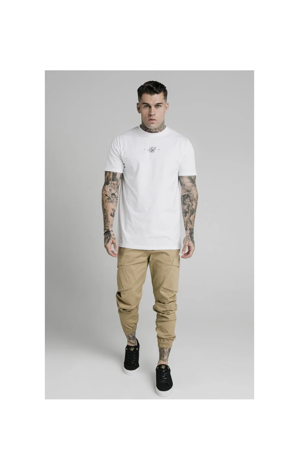 SikSilk Cargo Pants - Beige - Image 6