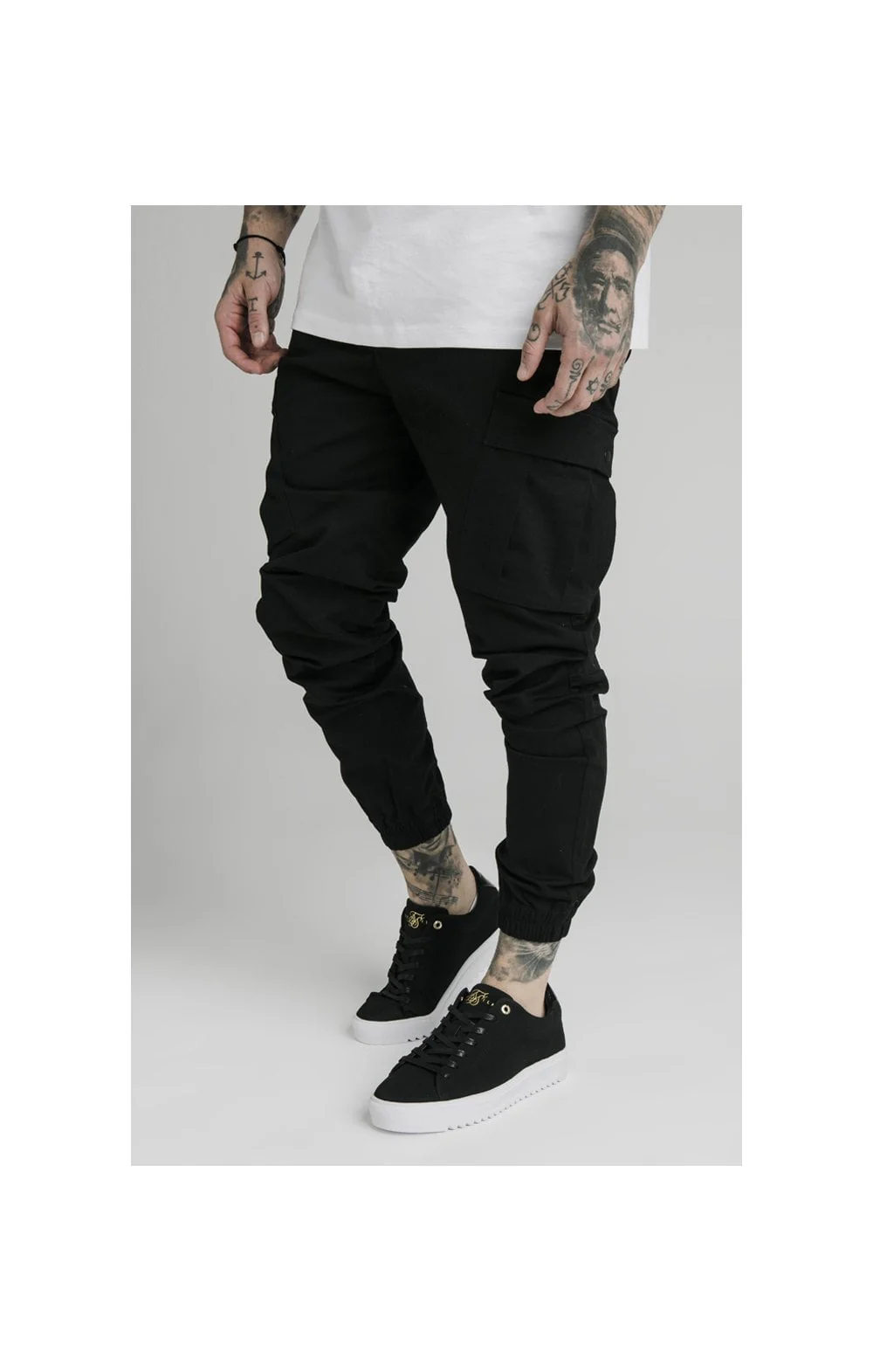 SikSilk Cargo Pants - Black - Image 2