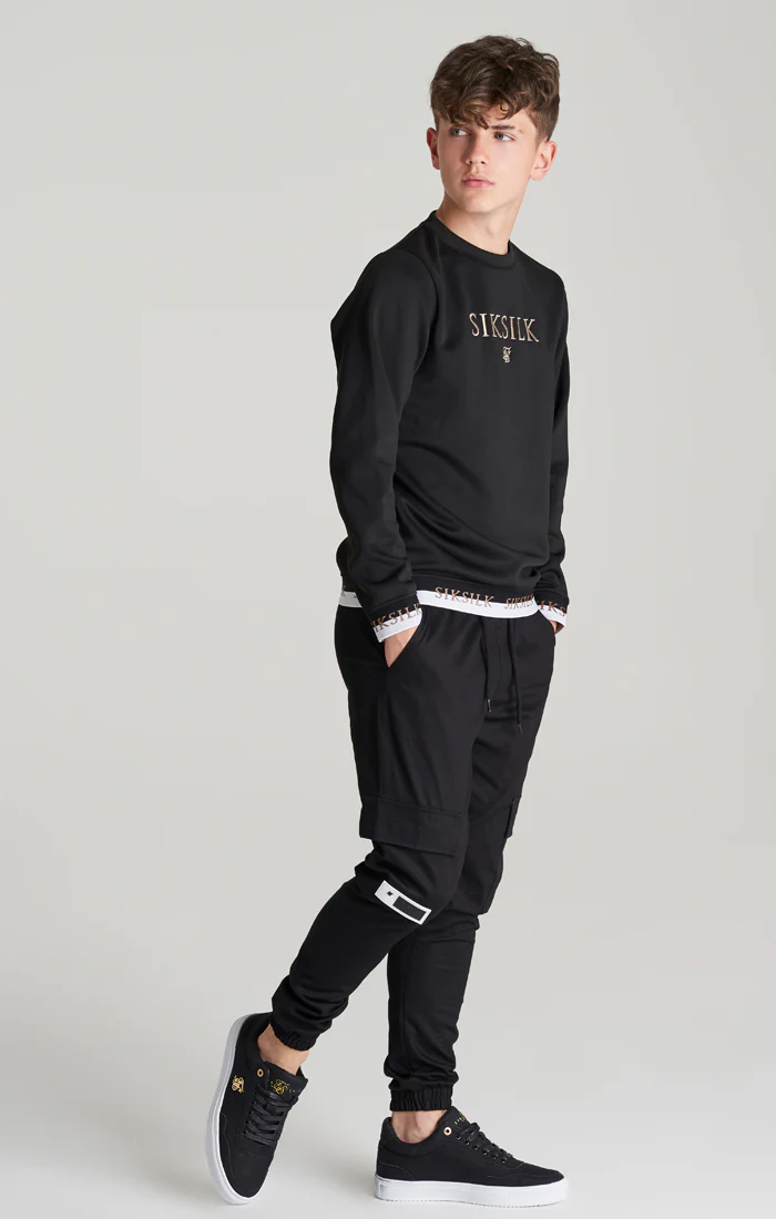 Boys Black Cargo Pant - Image 2