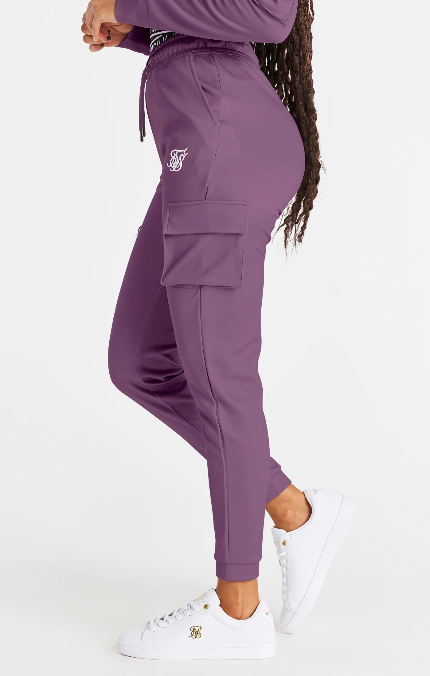 SikSilk Cargo Pants - Pink - Image 2
