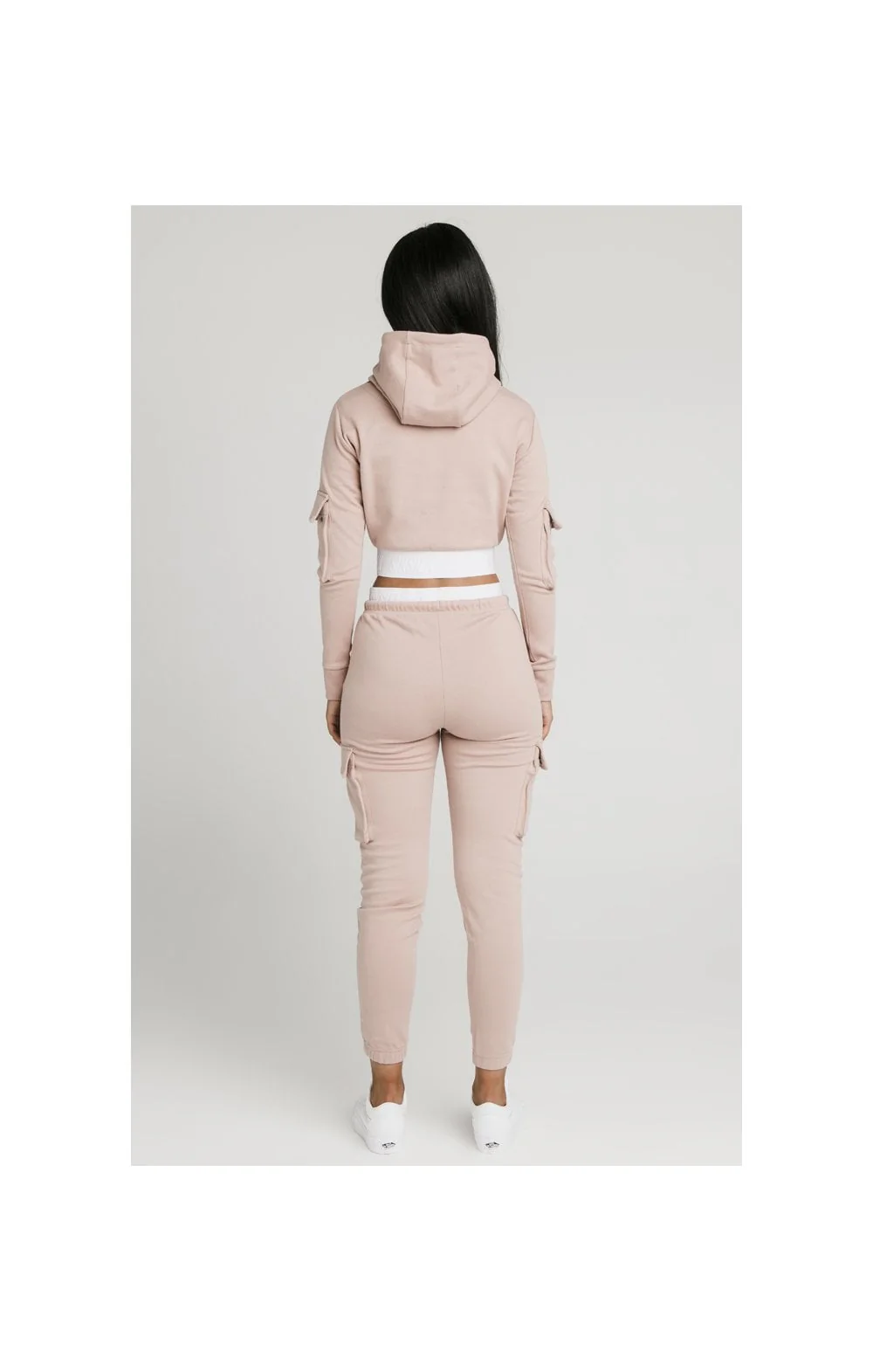 SikSilk Cargo Pocket Cropped Hoodie - Rose - Image 5